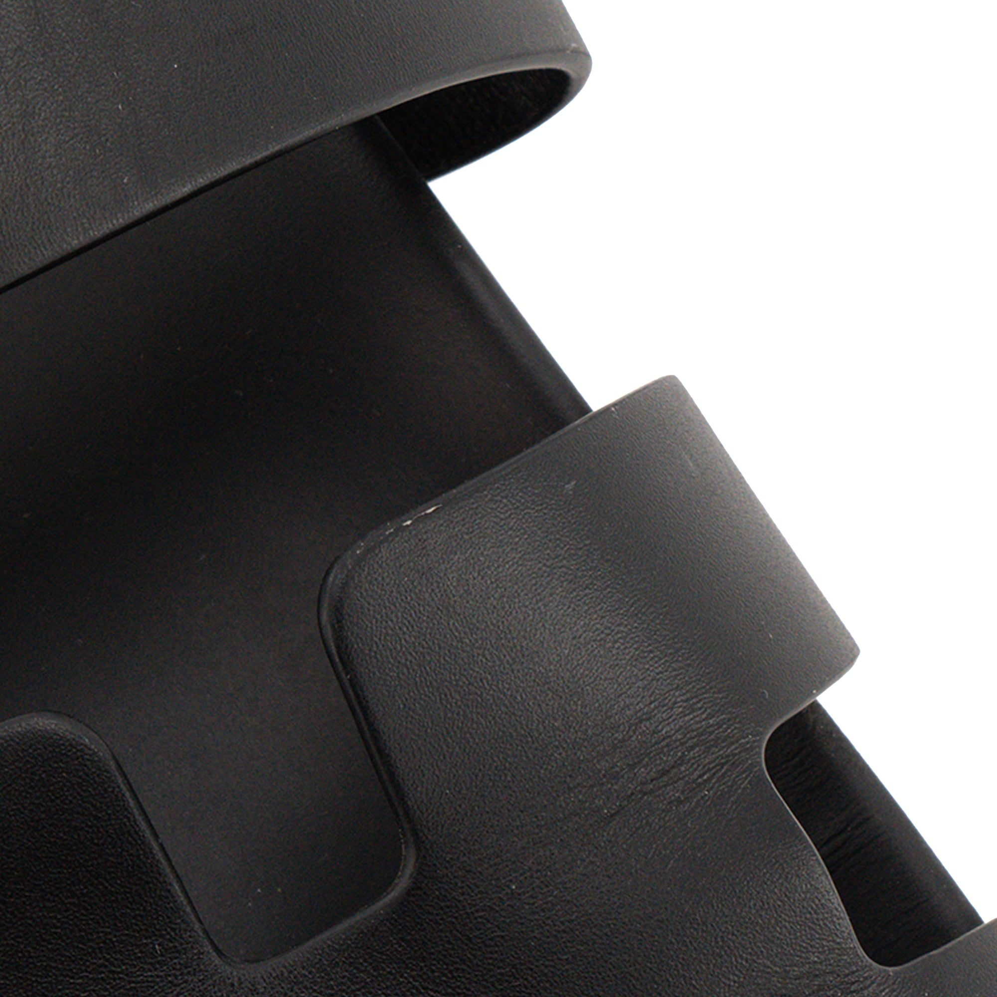 HERMES - Sandales Genius Hermès en cuir lisse noir (T39)