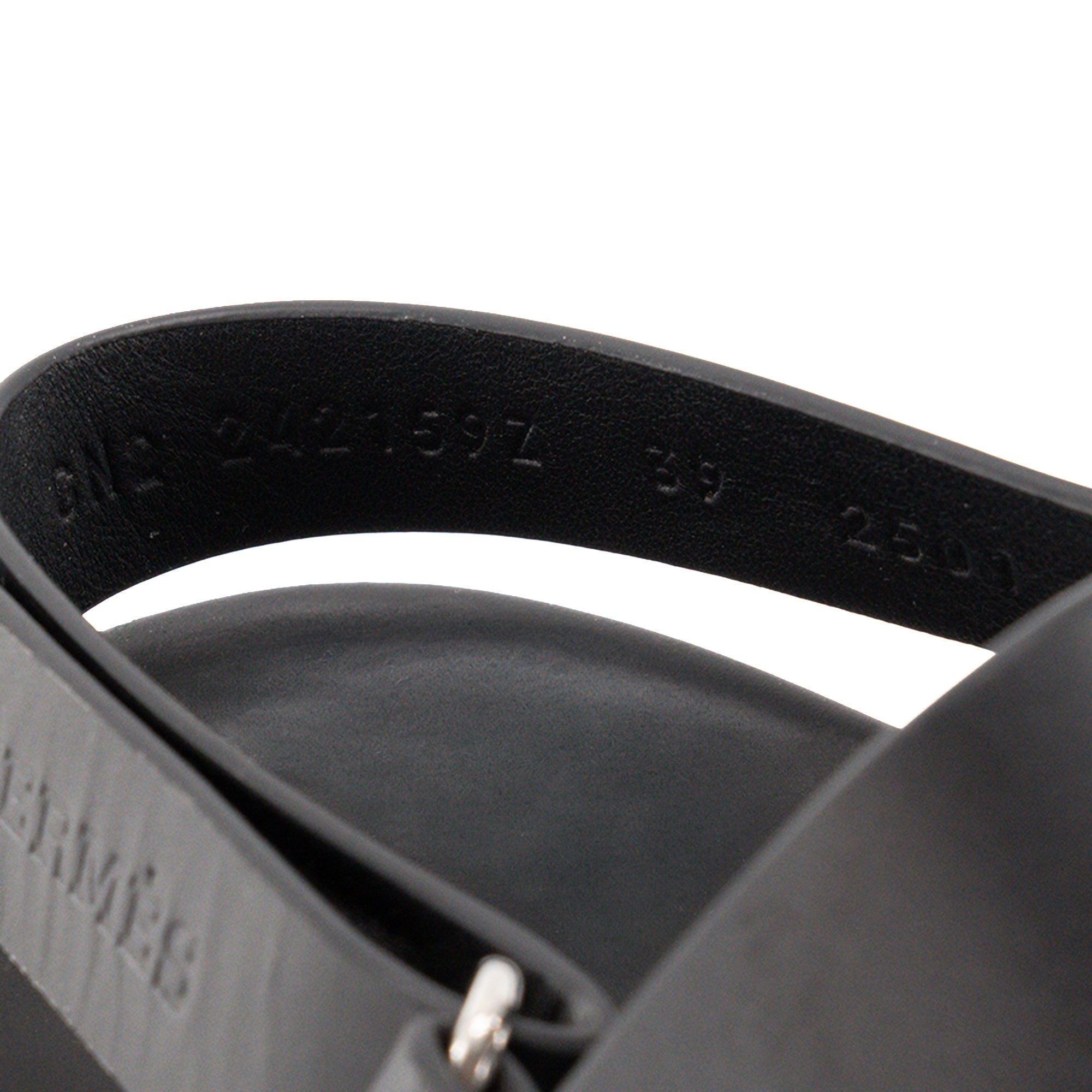 HERMES - Sandales Genius Hermès en cuir lisse noir (T39)