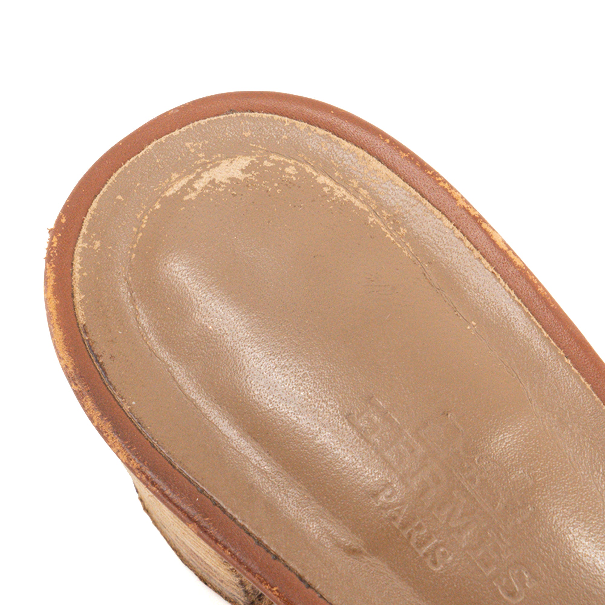 HERMÈS - Sandales Oasis Hermès en cuir lisse marron (T39)