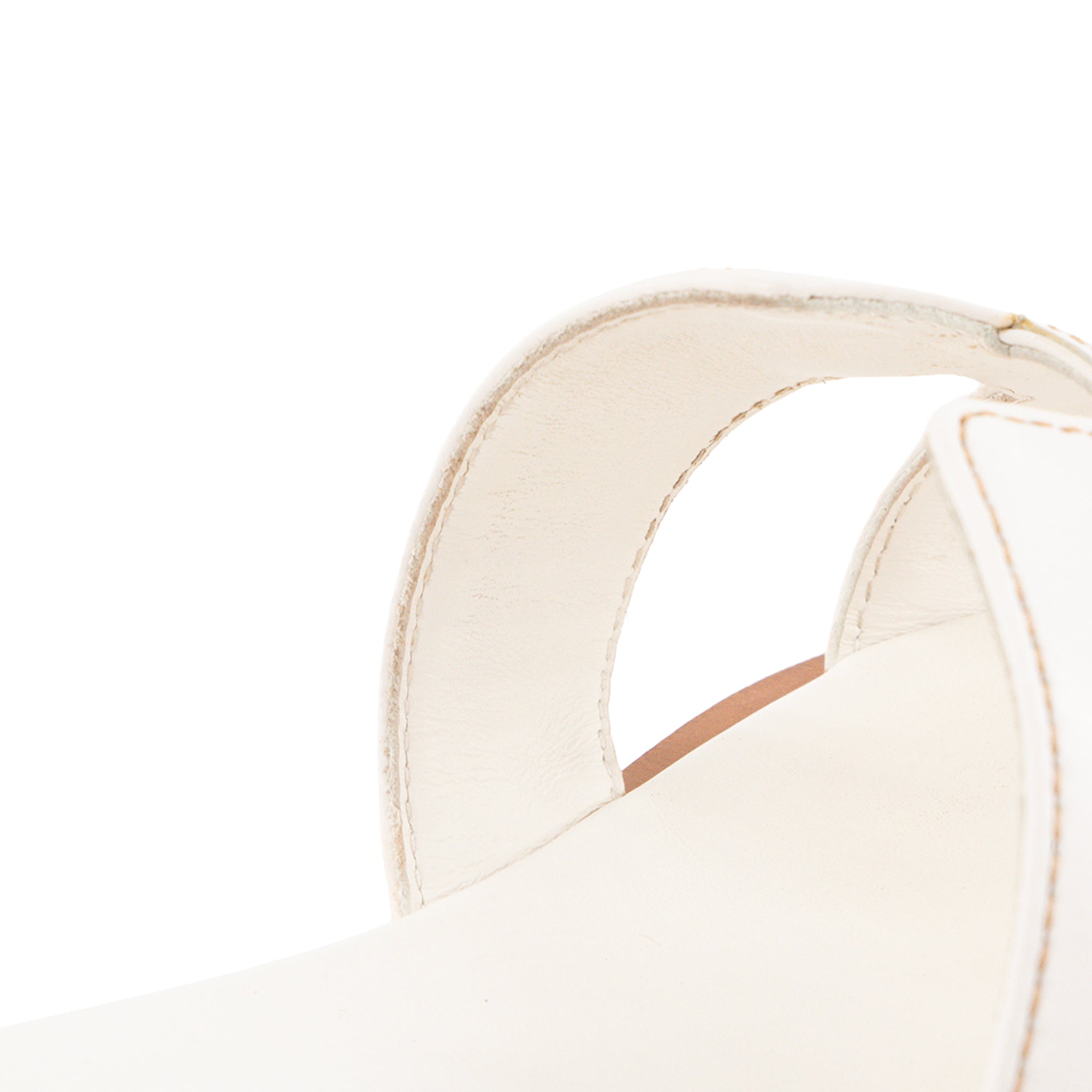 HERMÈS - Sandales Oran Hermès en cuir lisse blanc (T37)