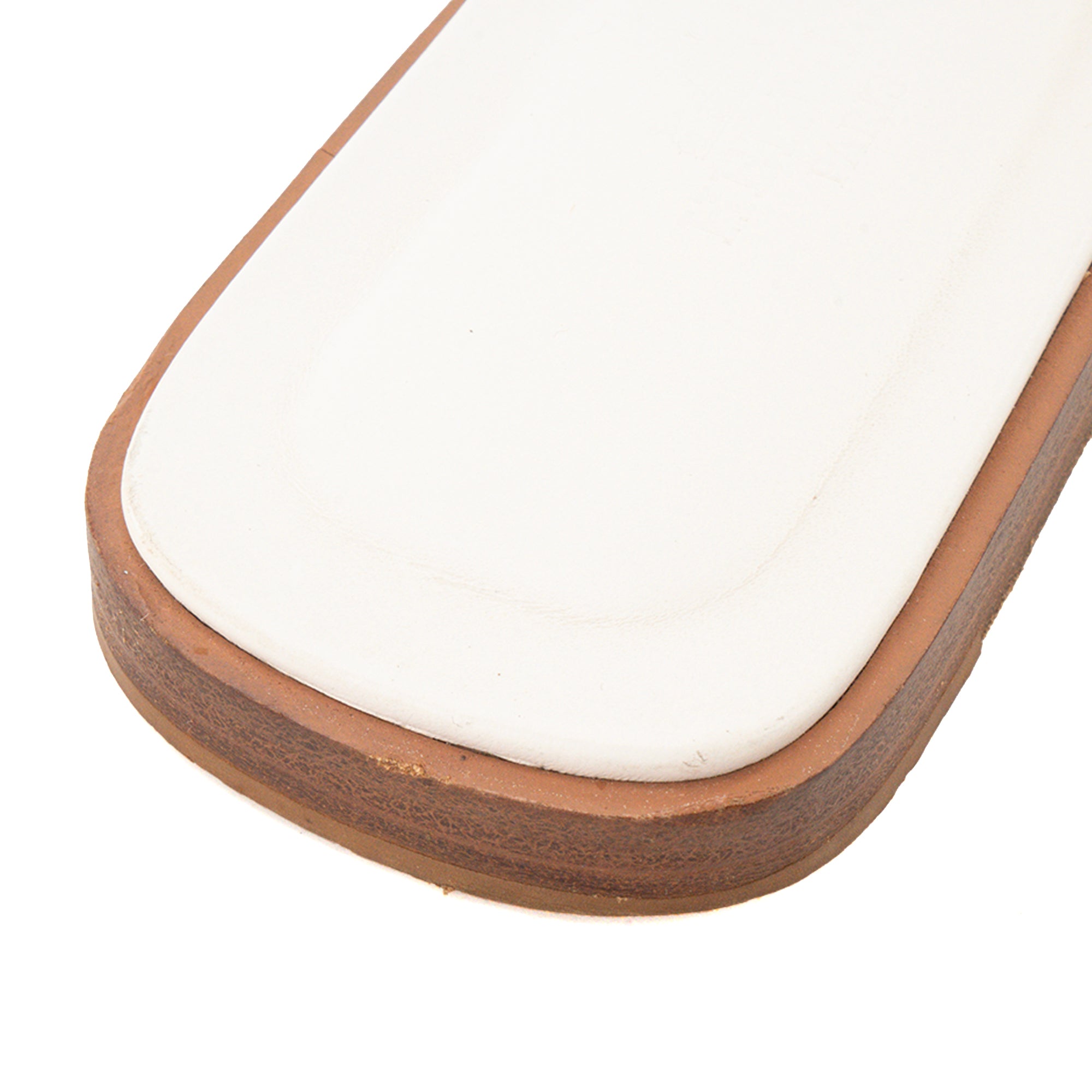 HERMÈS - Sandales Oran Hermès en cuir lisse blanc (T37)