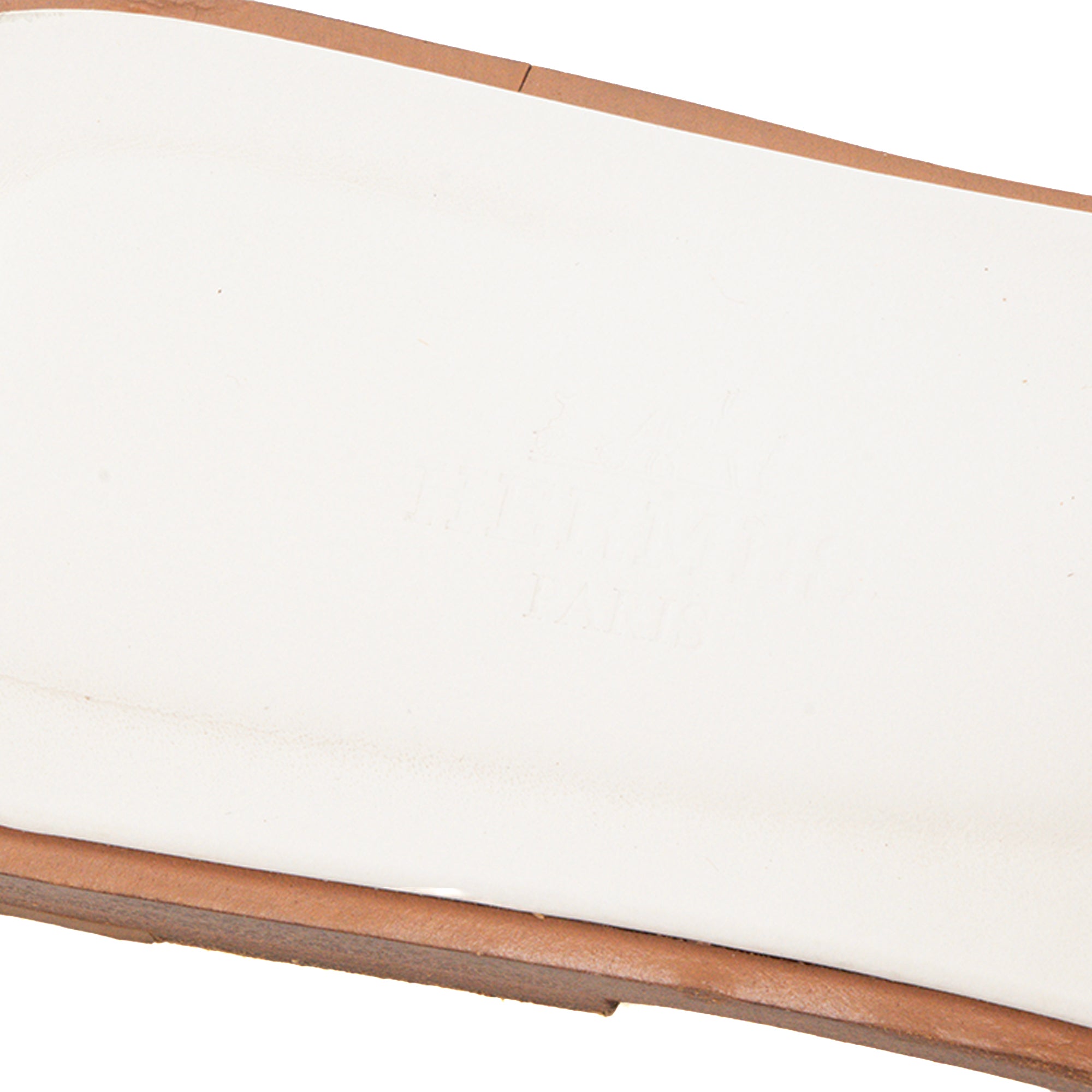 HERMÈS - Sandales Oran Hermès en cuir lisse blanc (T37)