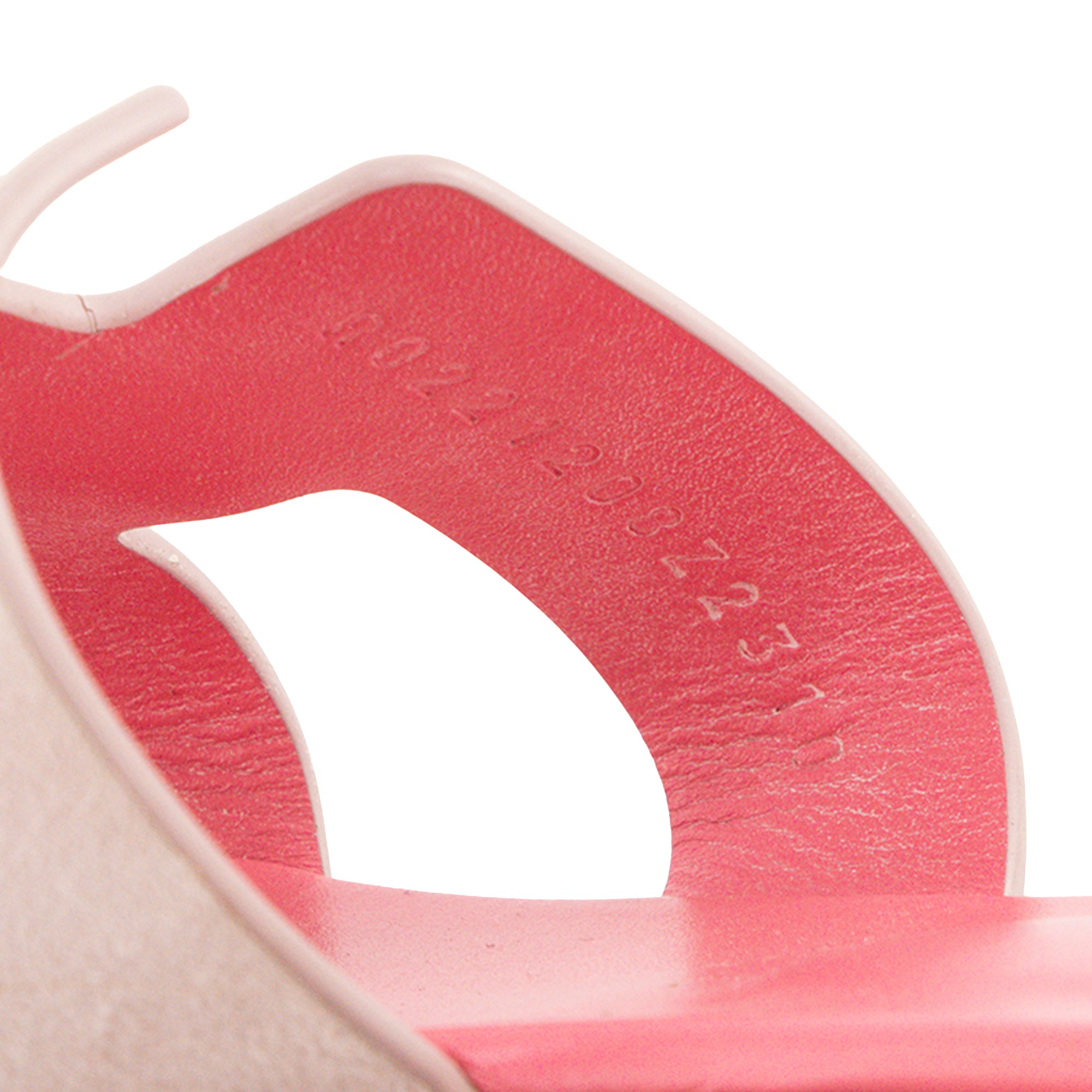 HERMÈS - Sandales Oran Hermès en daim et cuir rose (T38)
