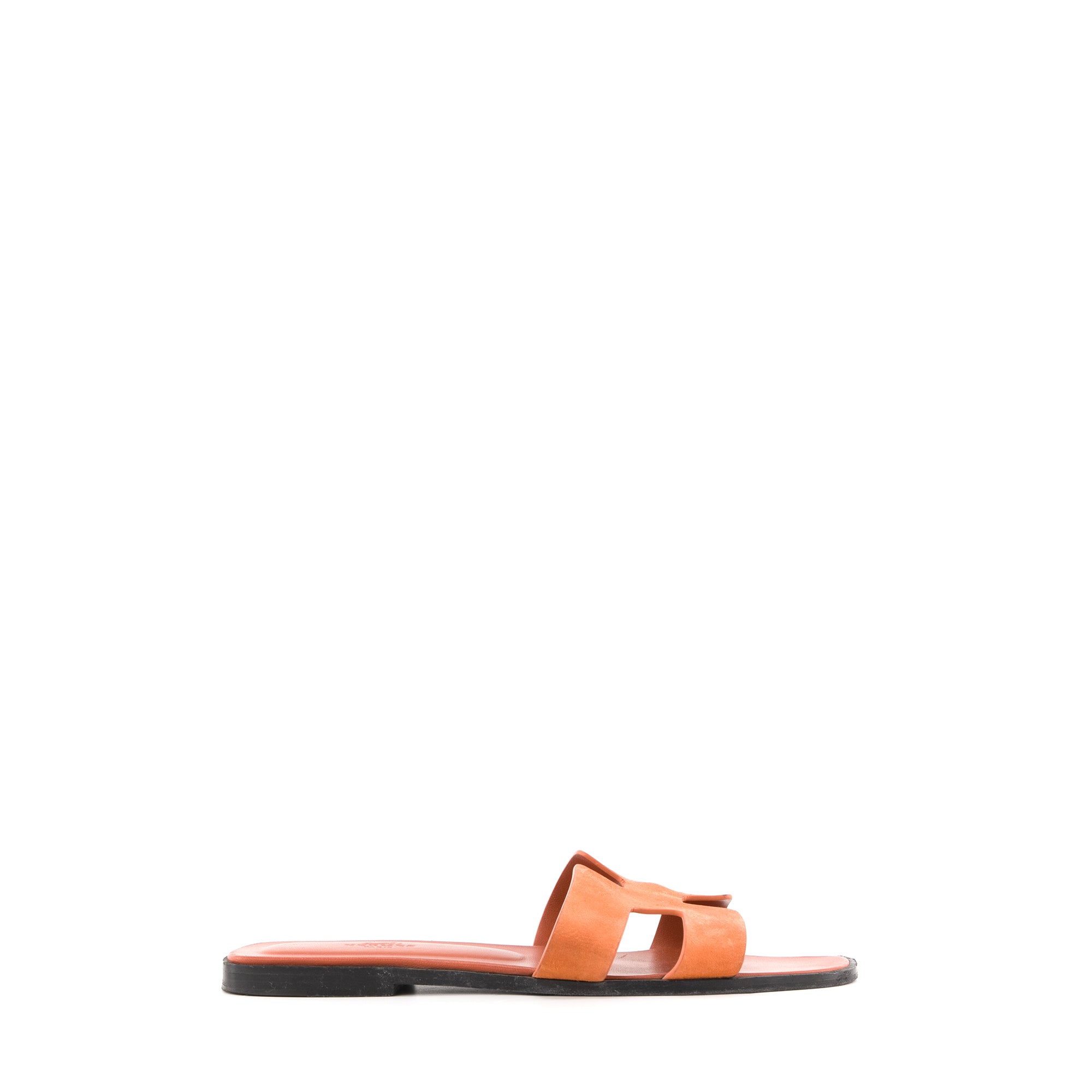 HERMÈS - Sandales Oran Hermès en daim terracotta (T40)