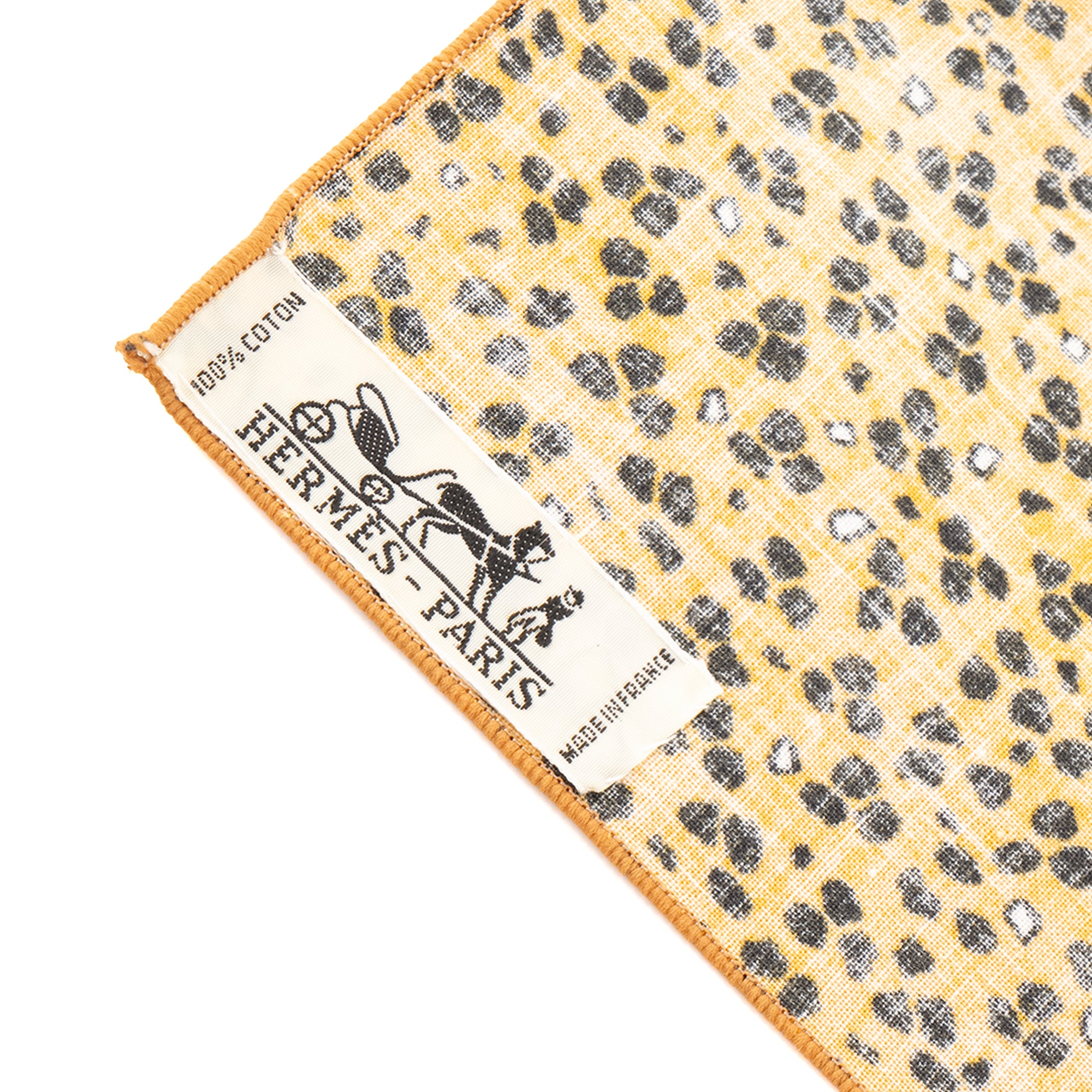 HERMÈS - Sets de table et serviettes Panthères Hermès en coton vintage