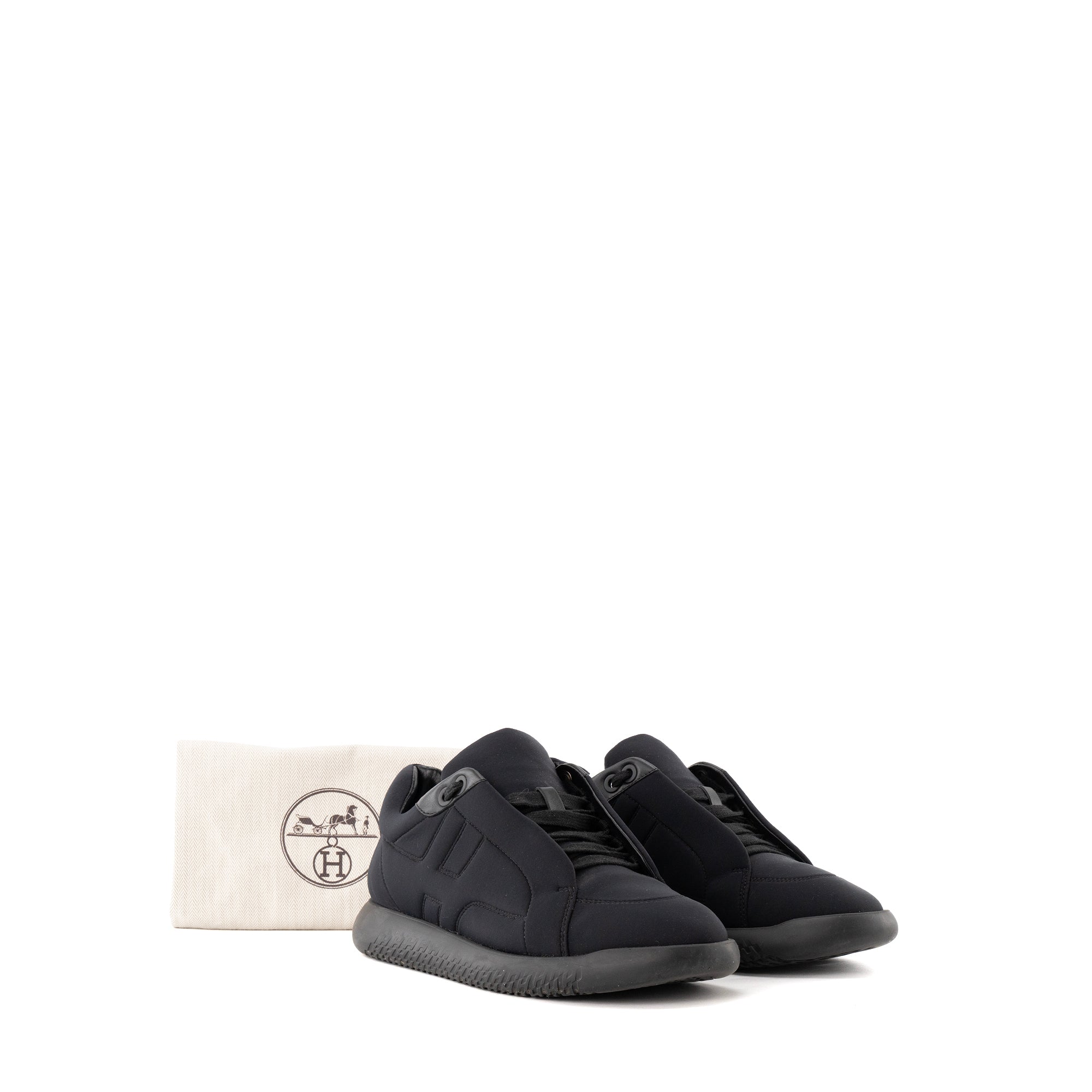 HERMÈS - Hermès Avatar sneakers in black nylon canvas (Size 40)