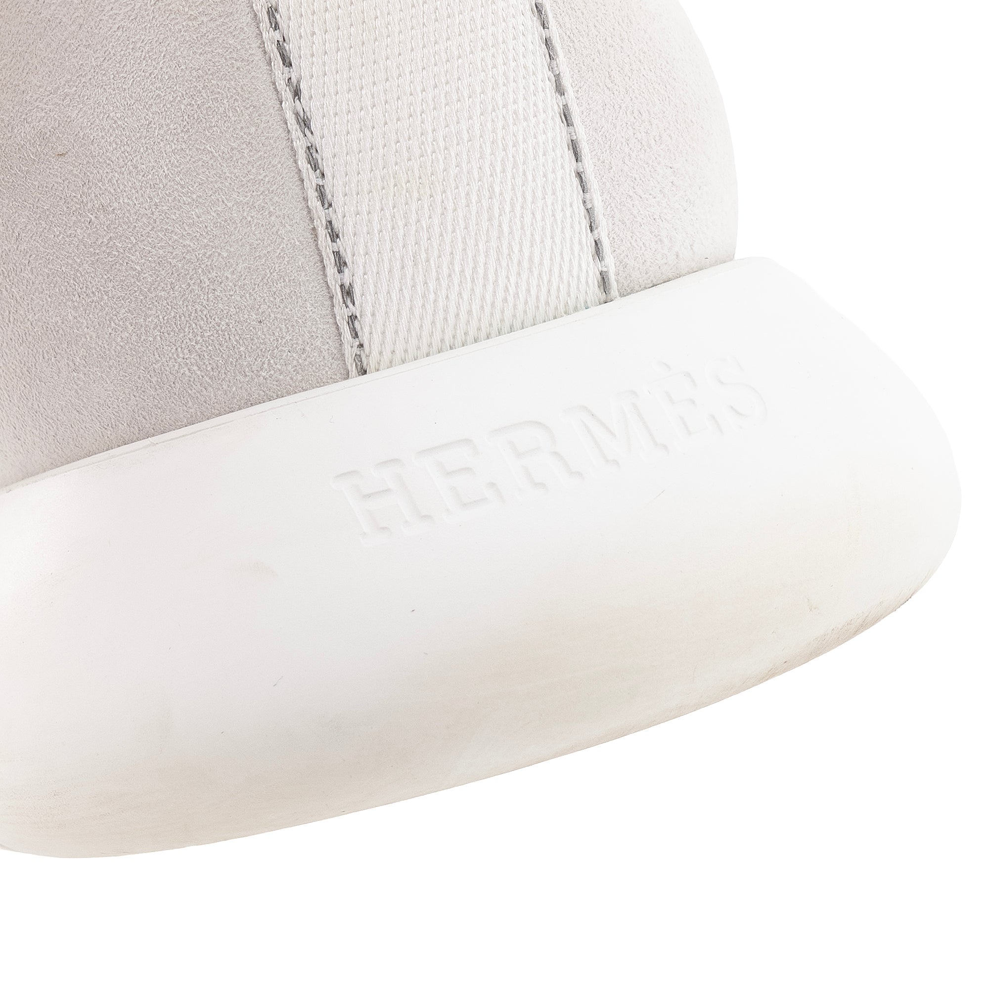 HERMÈS - Sneakers Azur Hermès en toile et daim blanc cassé (T39.5)
