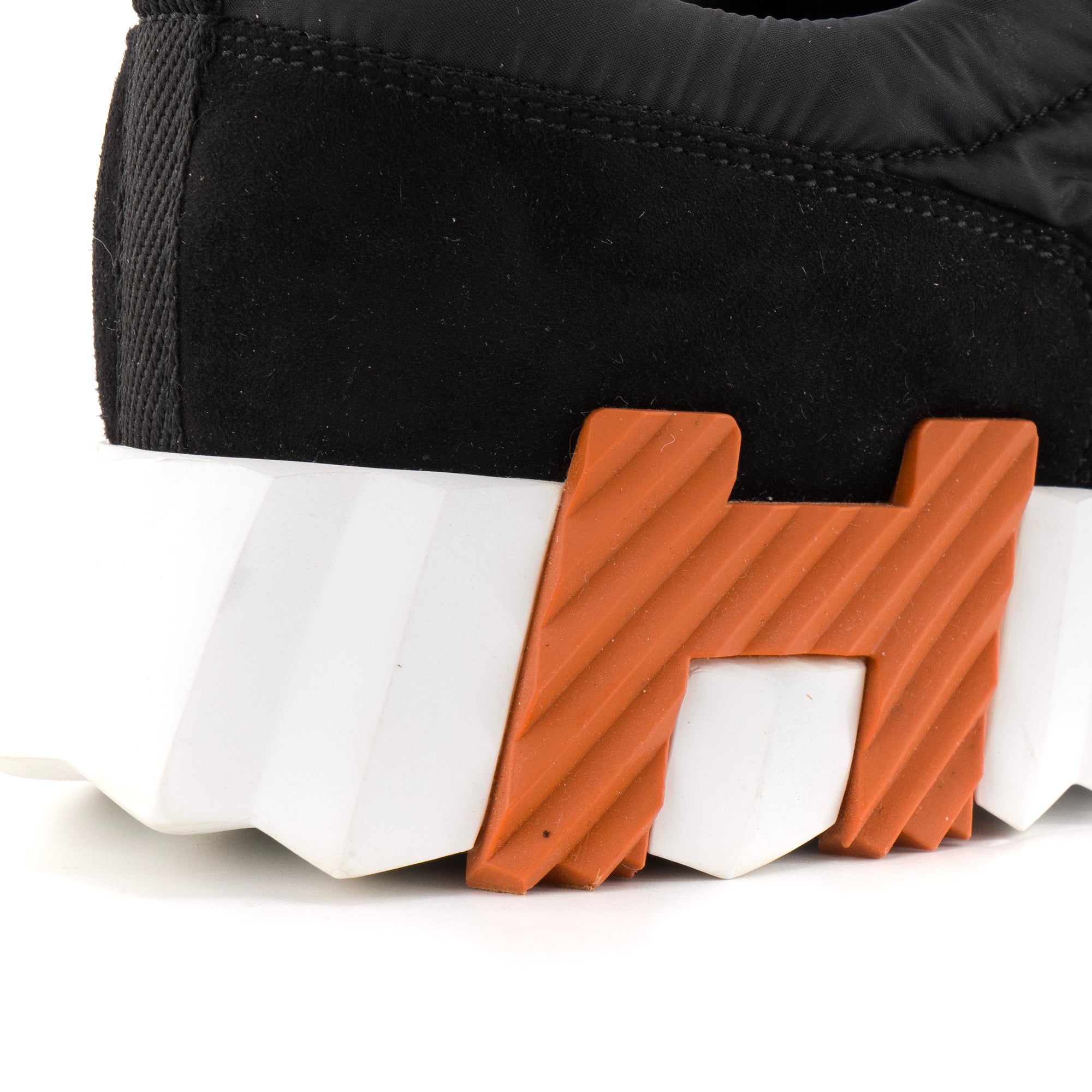 HERMÈS - Sneakers Bouncing Hermès en toile et daim noir (T41)