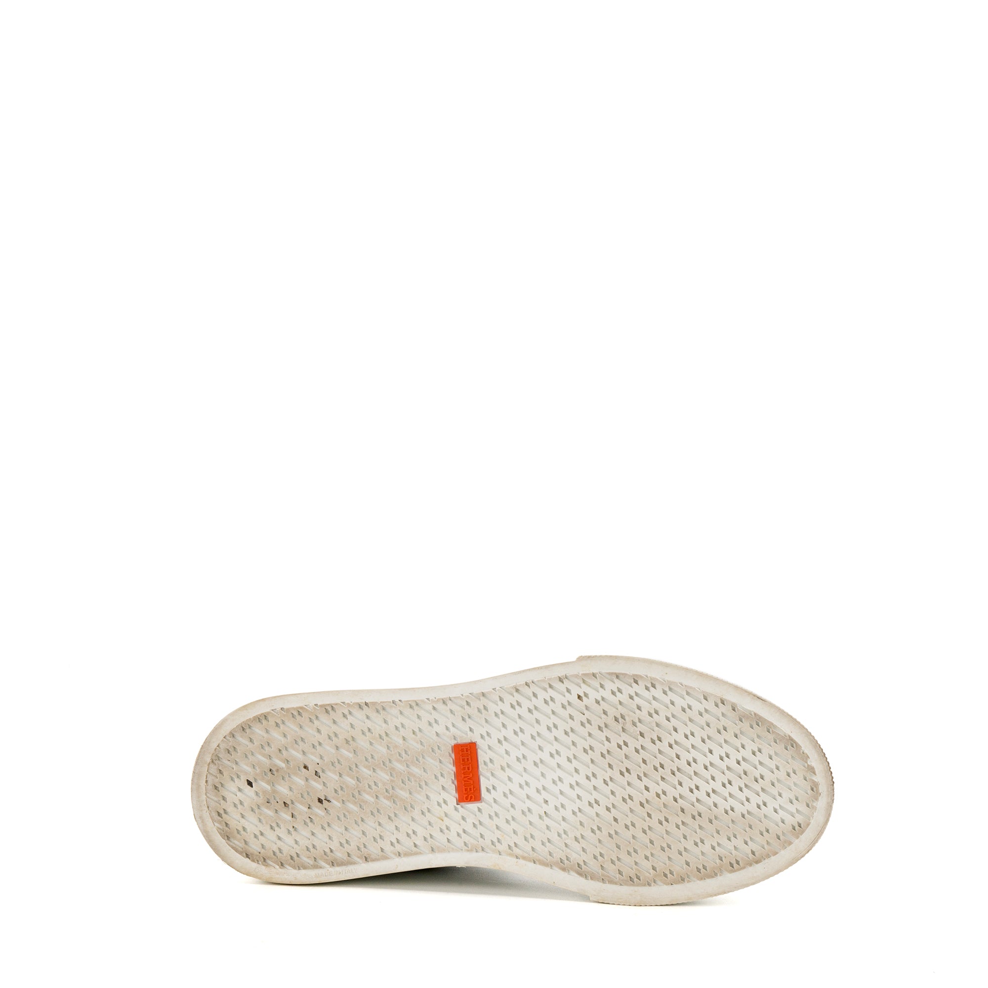 HERMÈS - Sneakers montantes Daydream Hermès en cuir blanc (T37)