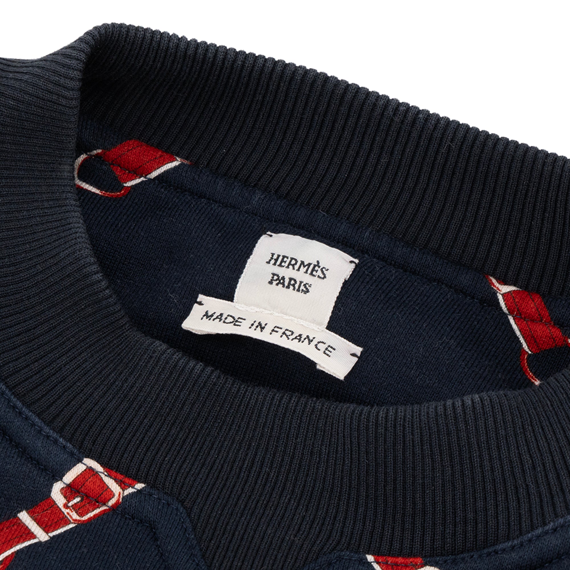 HERMÈS - Sweat Grand Tralala Hermès en coton rouge et bleu (T36)