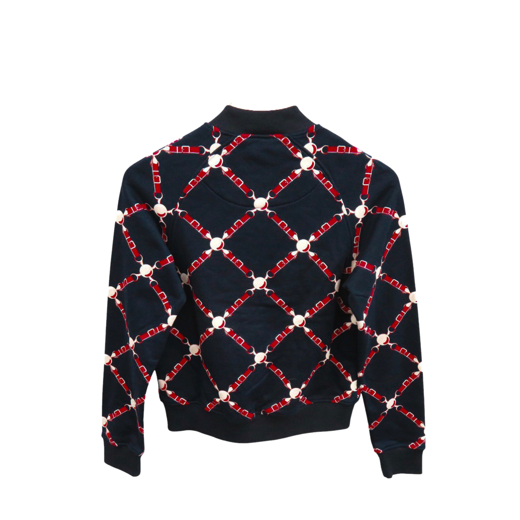 HERMÈS - Sweat Grand Tralala Hermès en coton rouge et bleu (T36)