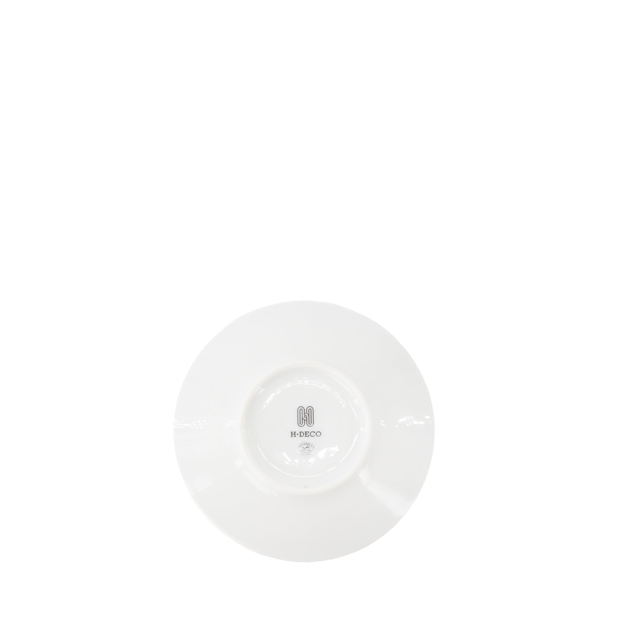 HERMES - Tasses à thé et soucoupes H Déco Hermès en porcelaine blanche et noire