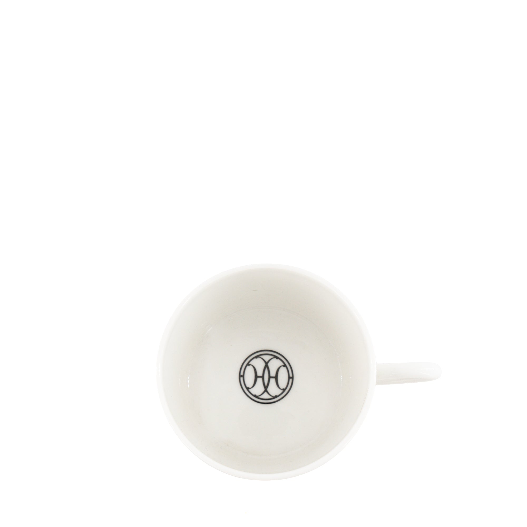 HERMES - Tasses à thé et soucoupes H Déco Hermès en porcelaine blanche et noire