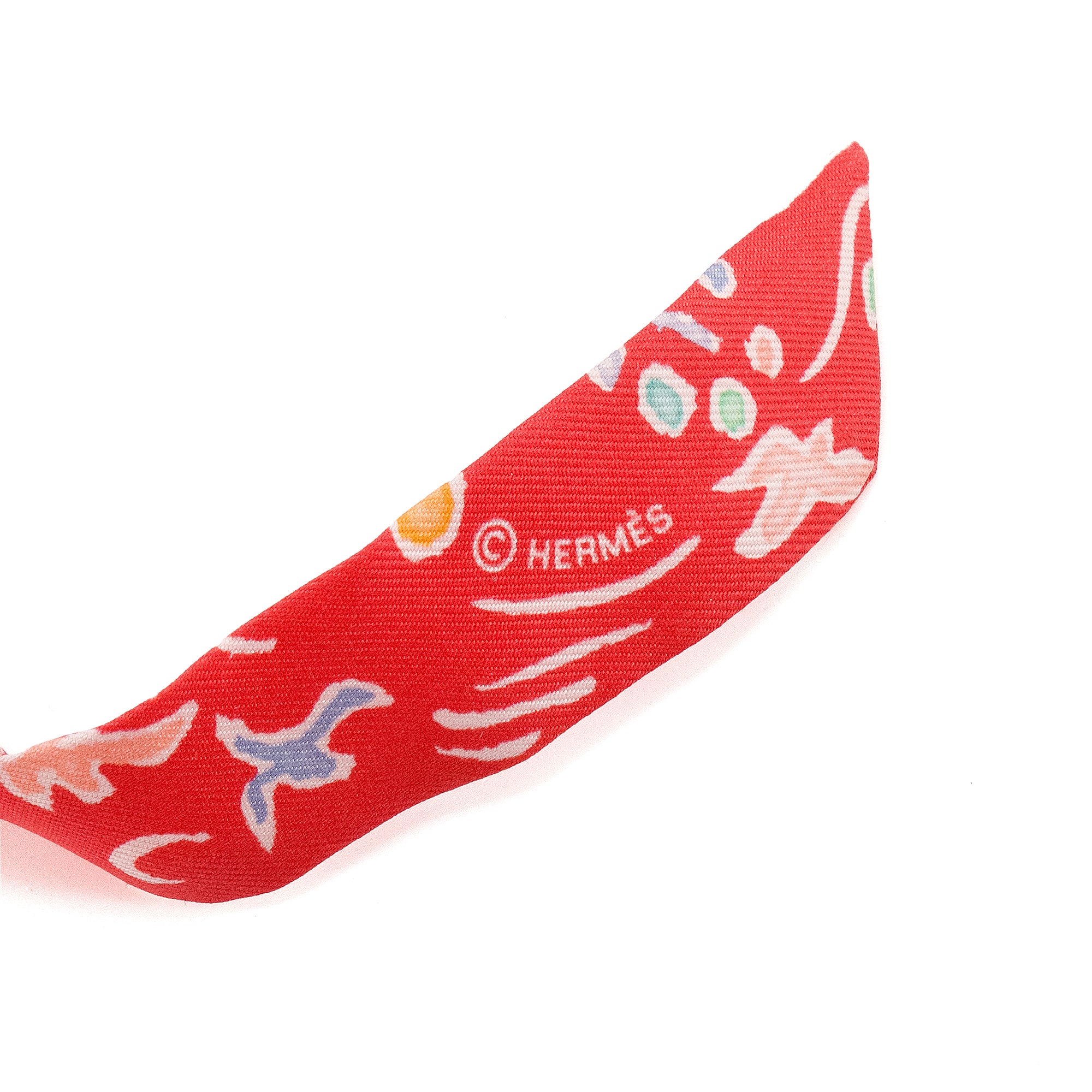 HERMÈS - Twilly doll Isola Di Primavera Hermès en soie multicolore