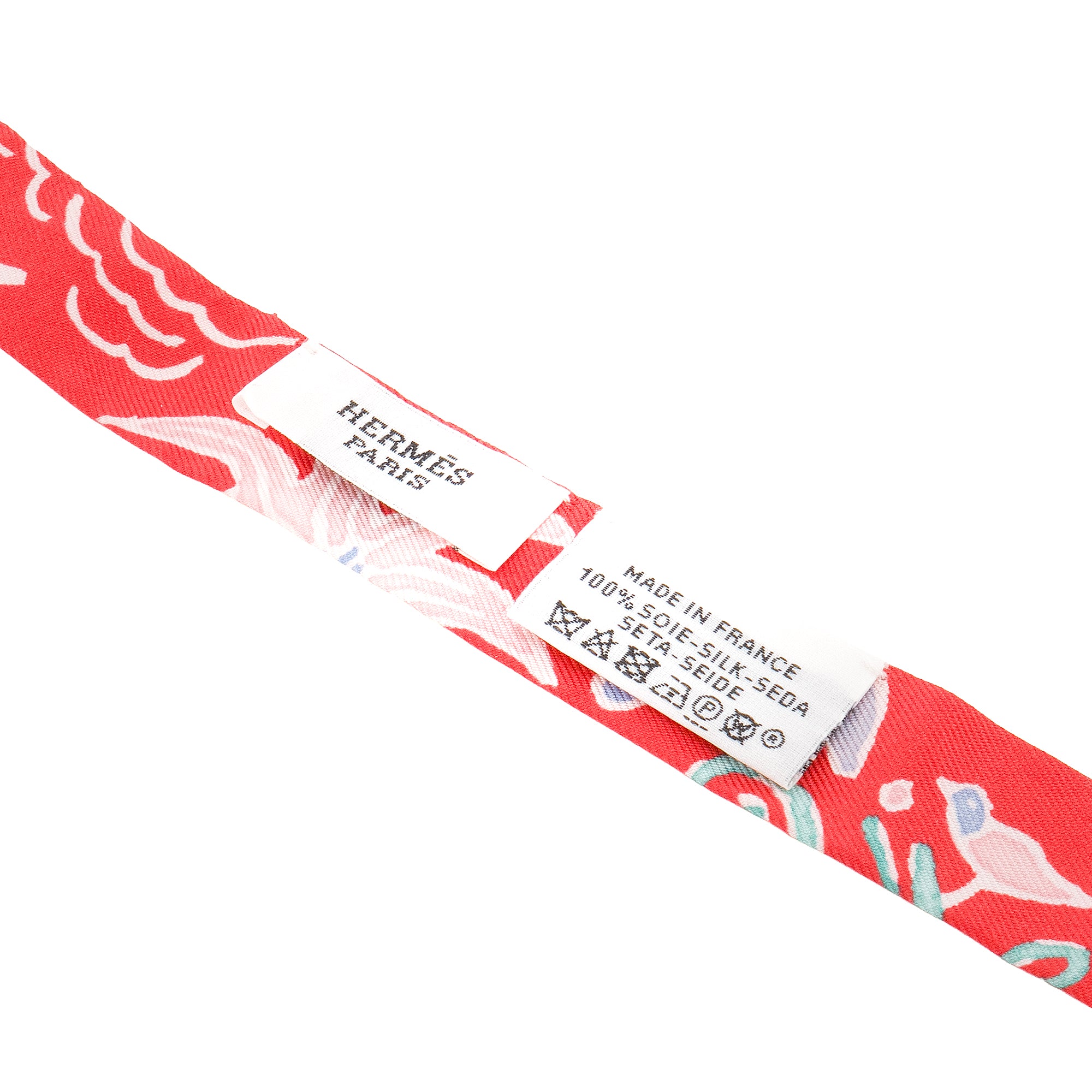 HERMÈS - Twilly doll Isola Di Primavera Hermès en soie multicolore