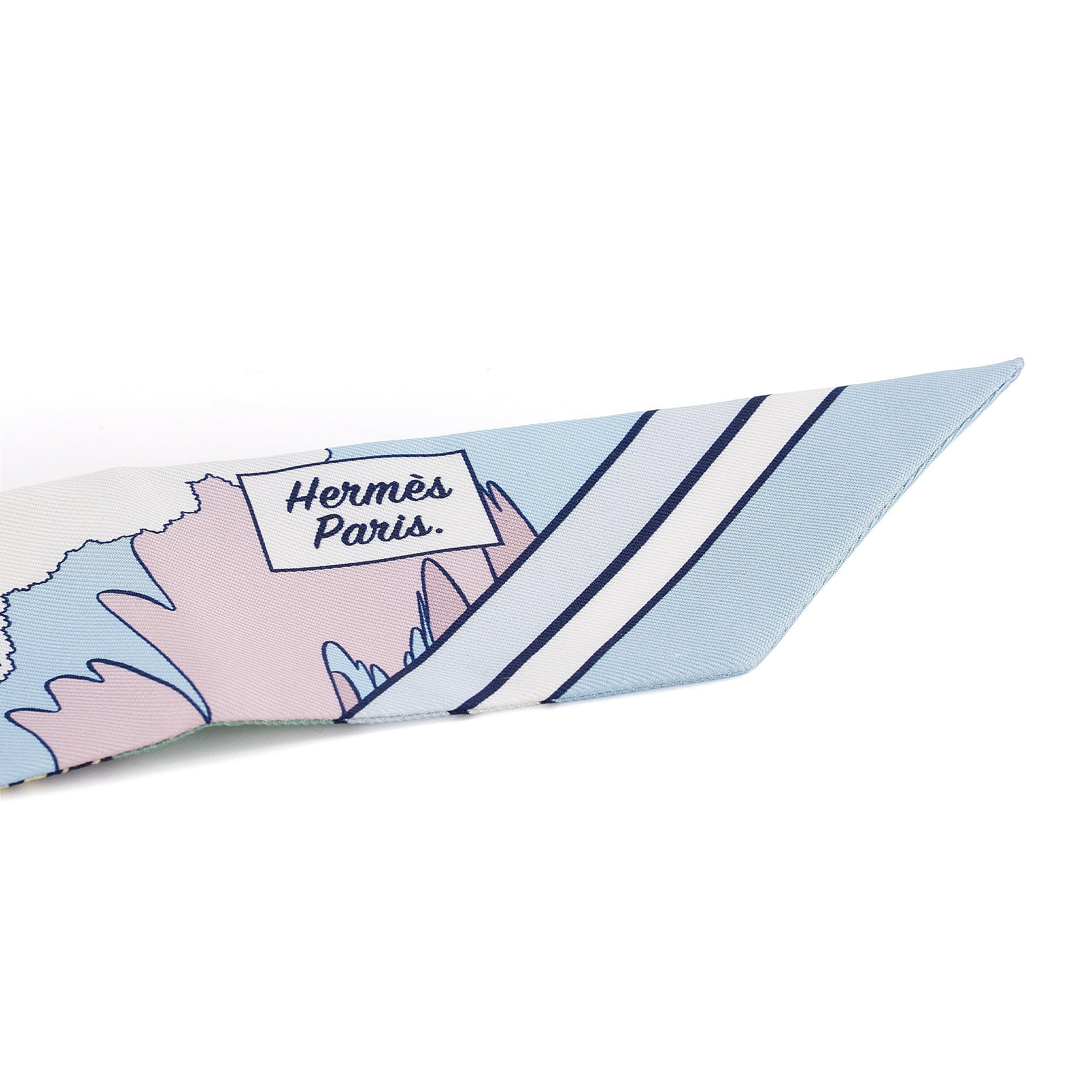 HERMÈS - Twilly Wow Hermès en soie multicolore