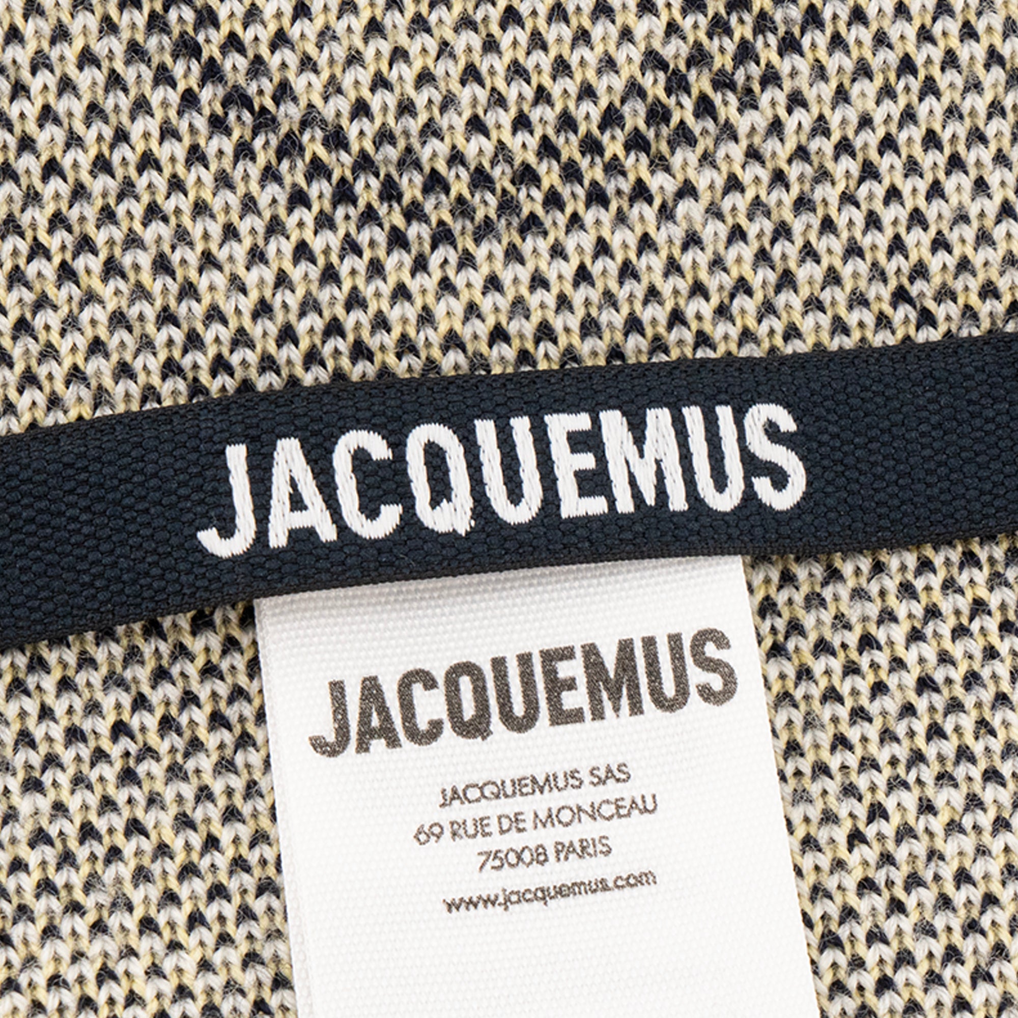 JACQUEMUS - Écharpe Liga Jacquemus en laine beige et jaune