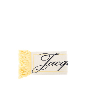 JACQUEMUS - Écharpe Liga Jacquemus en laine beige et jaune