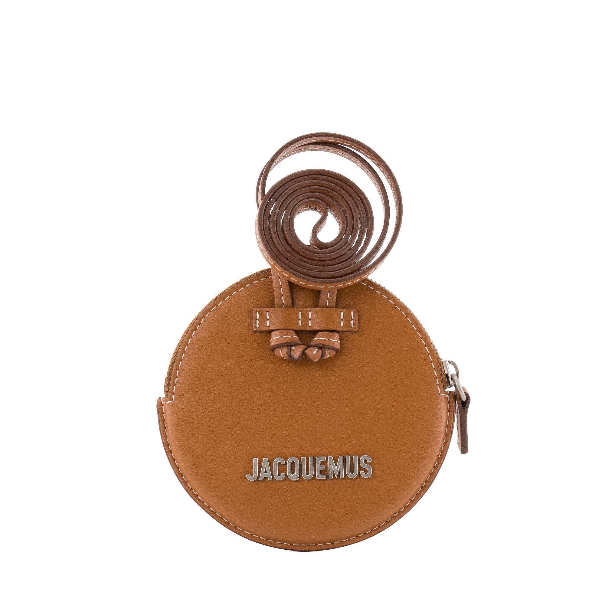 JACQUEMUS - Porte-monnaie Le Pitchou Jacquemus en cuir marron