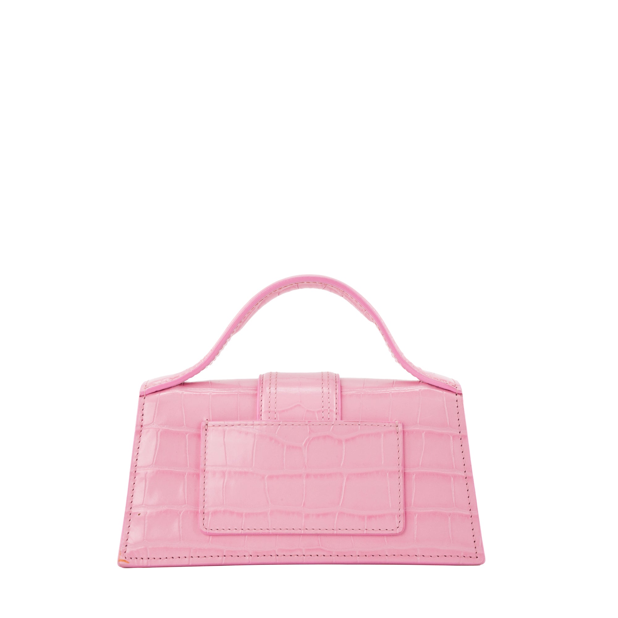 JACQUEMUS - Sac à bandoulière Bambino Jacquemus en cuir embossé crocodile rose