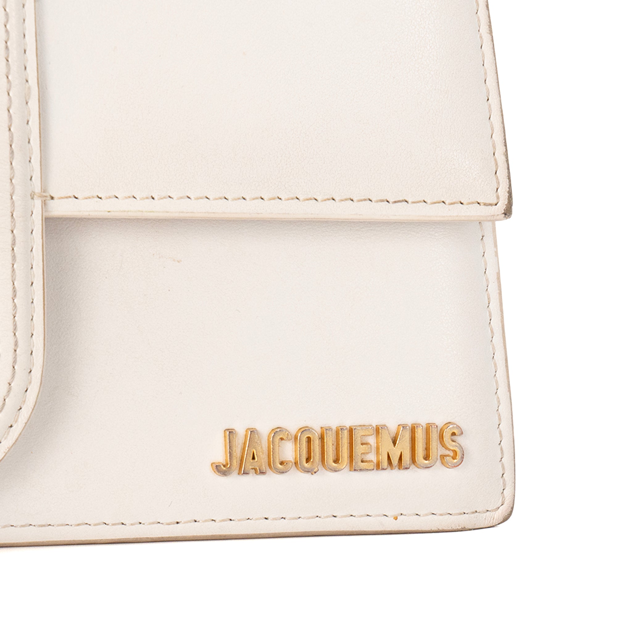 JACQUEMUS - Sac à bandoulière Bambino Jacquemus en cuir lisse blanc