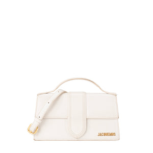 JACQUEMUS - Sac à bandoulière Bambino Jacquemus en cuir lisse blanc
