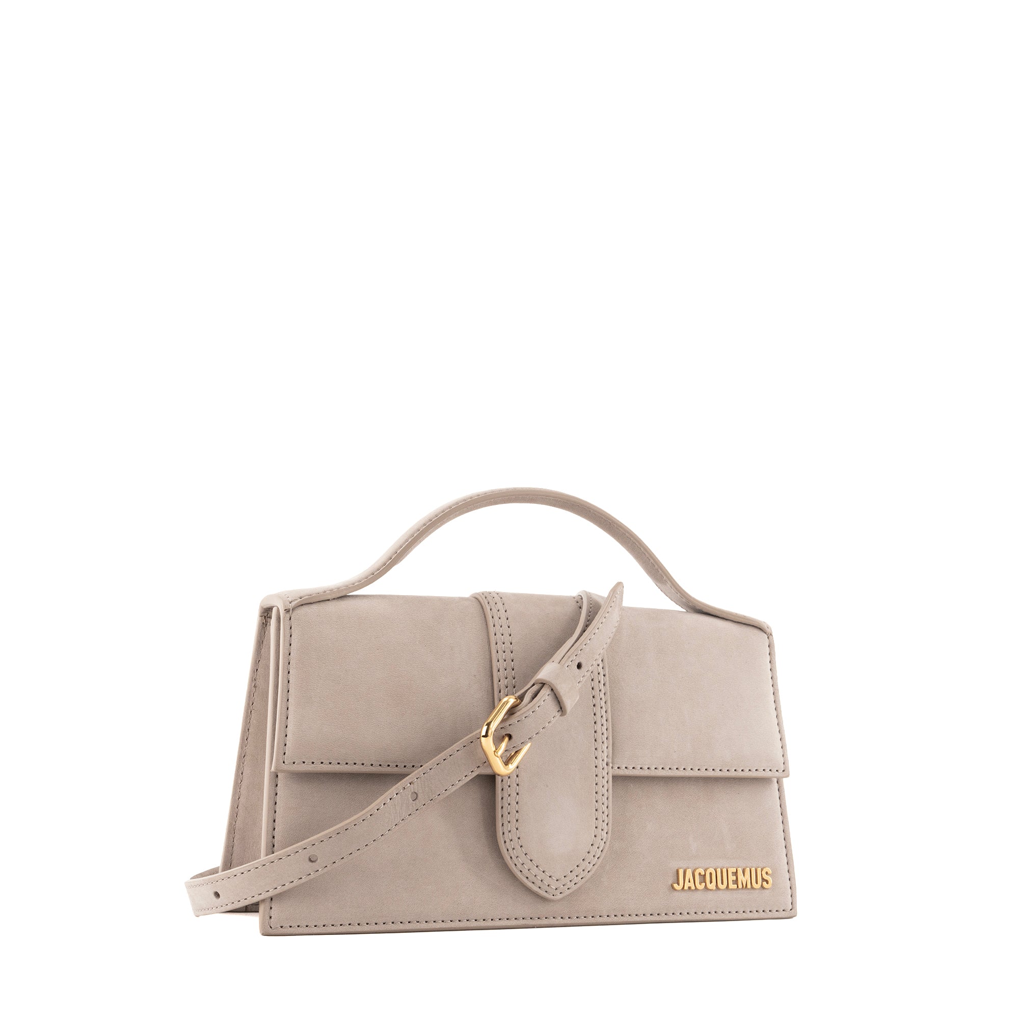 JACQUEMUS - Sac à bandoulière Le Grand Bambino Jacquemus en cuir suède gris