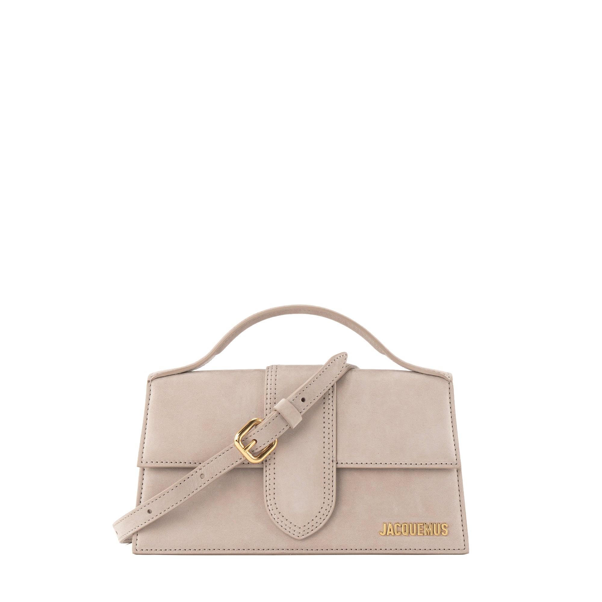 JACQUEMUS - Sac à bandoulière Le Grand Bambino Jacquemus en cuir suède gris