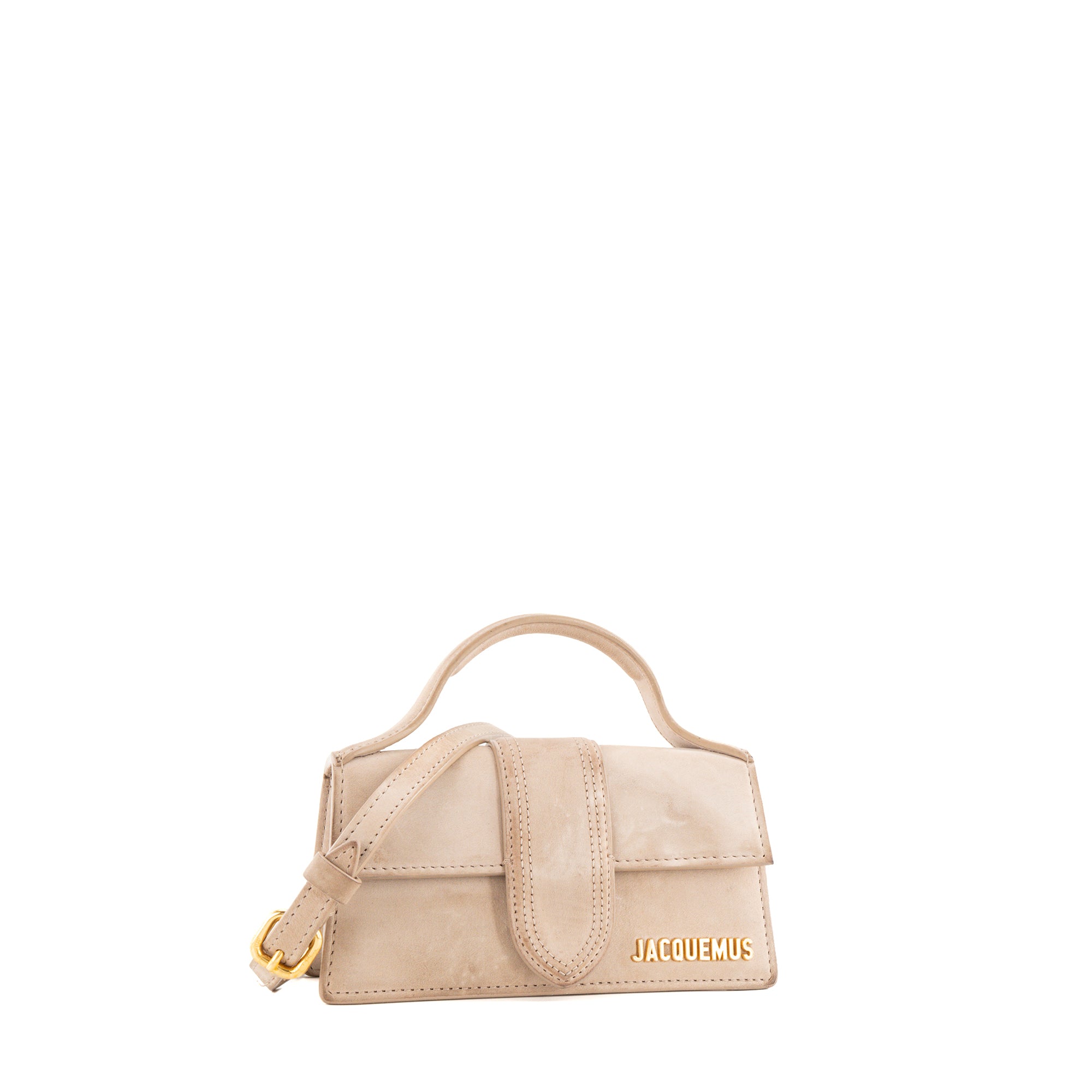 JACQUEMUS - Sac à bandoulière Bambino Jacquemus en daim gris
