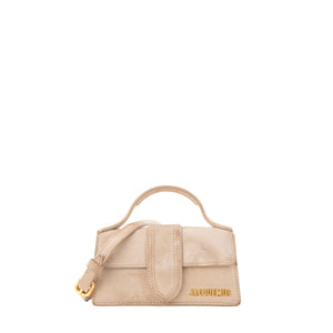 JACQUEMUS - Sac à bandoulière Bambino Jacquemus en daim gris