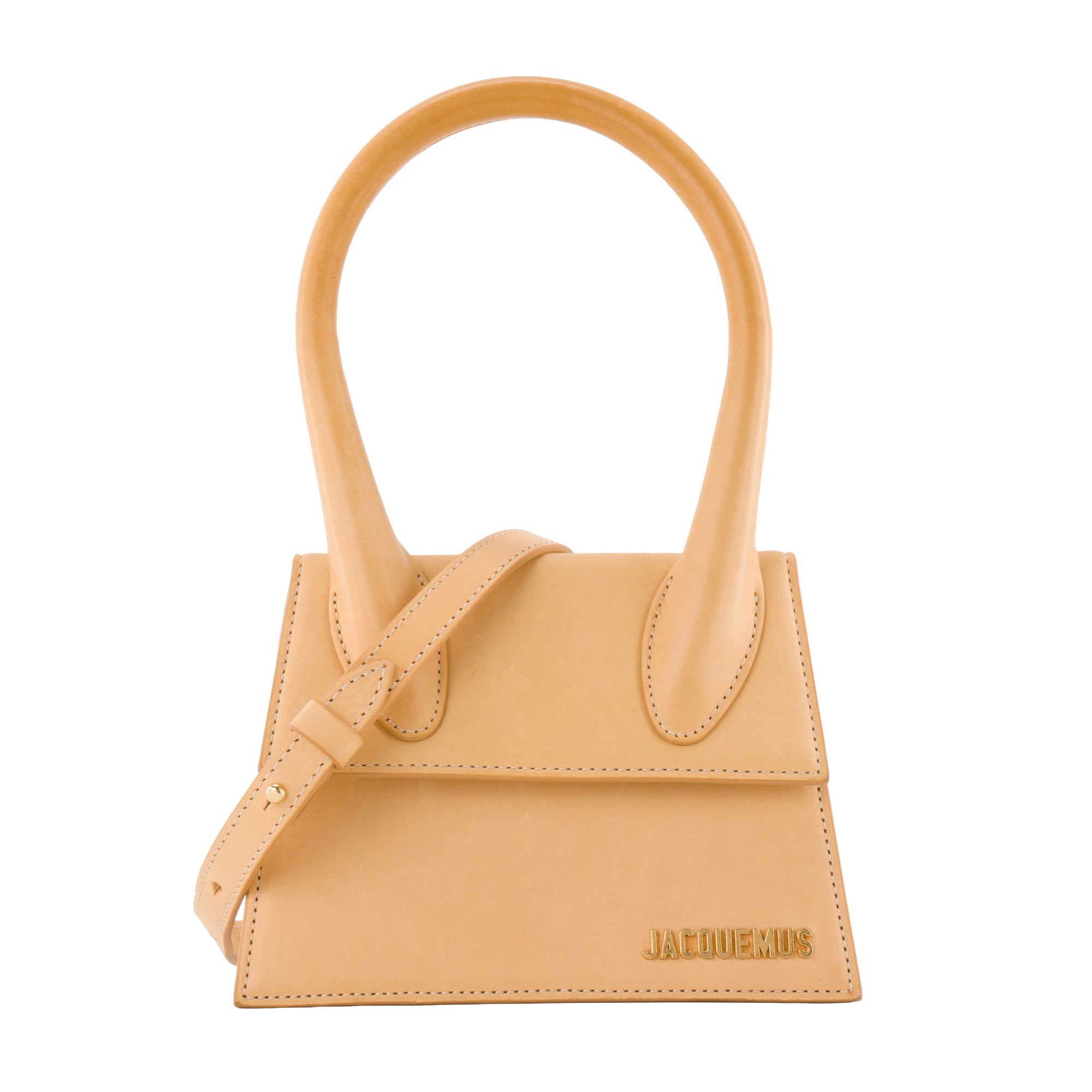 JACQUEMUS - Sac à bandoulière Le Chiquito Moyen Jacquemus en cuir lisse jaune