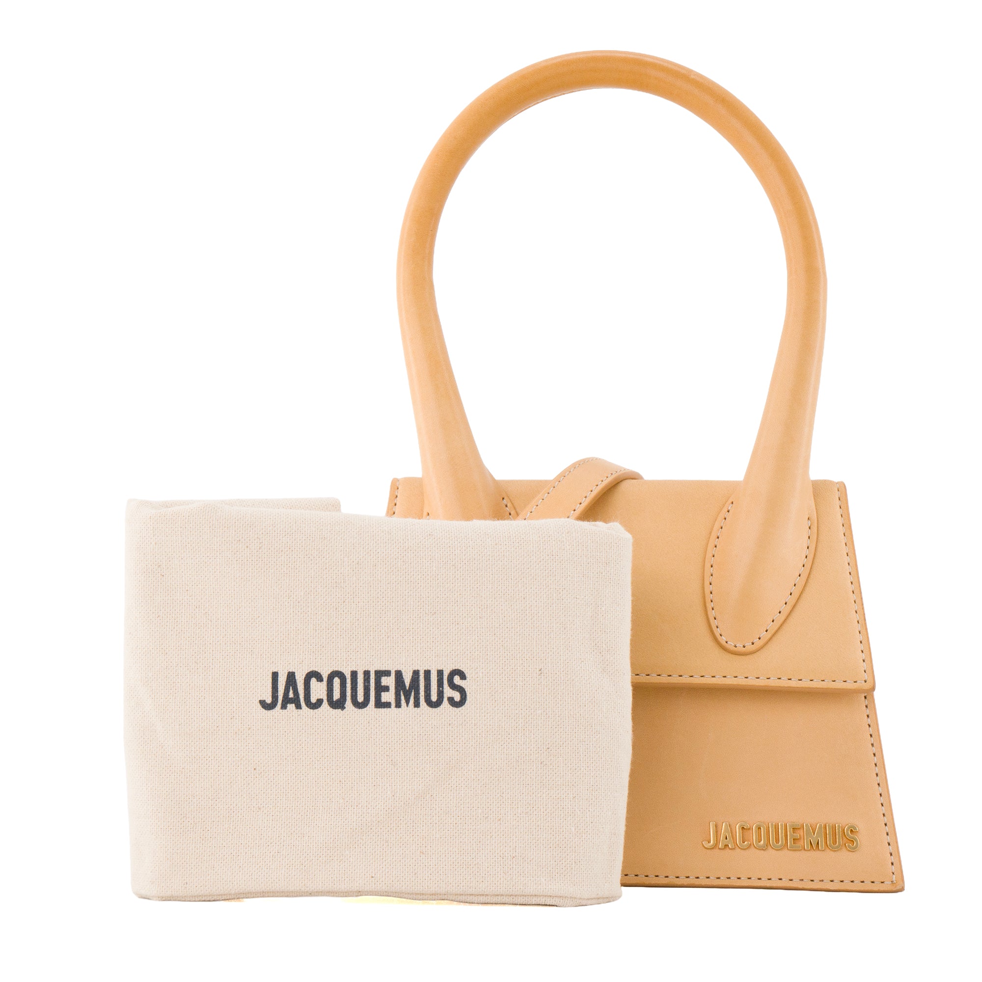 JACQUEMUS - Sac à bandoulière Le Chiquito Moyen Jacquemus en cuir lisse jaune
