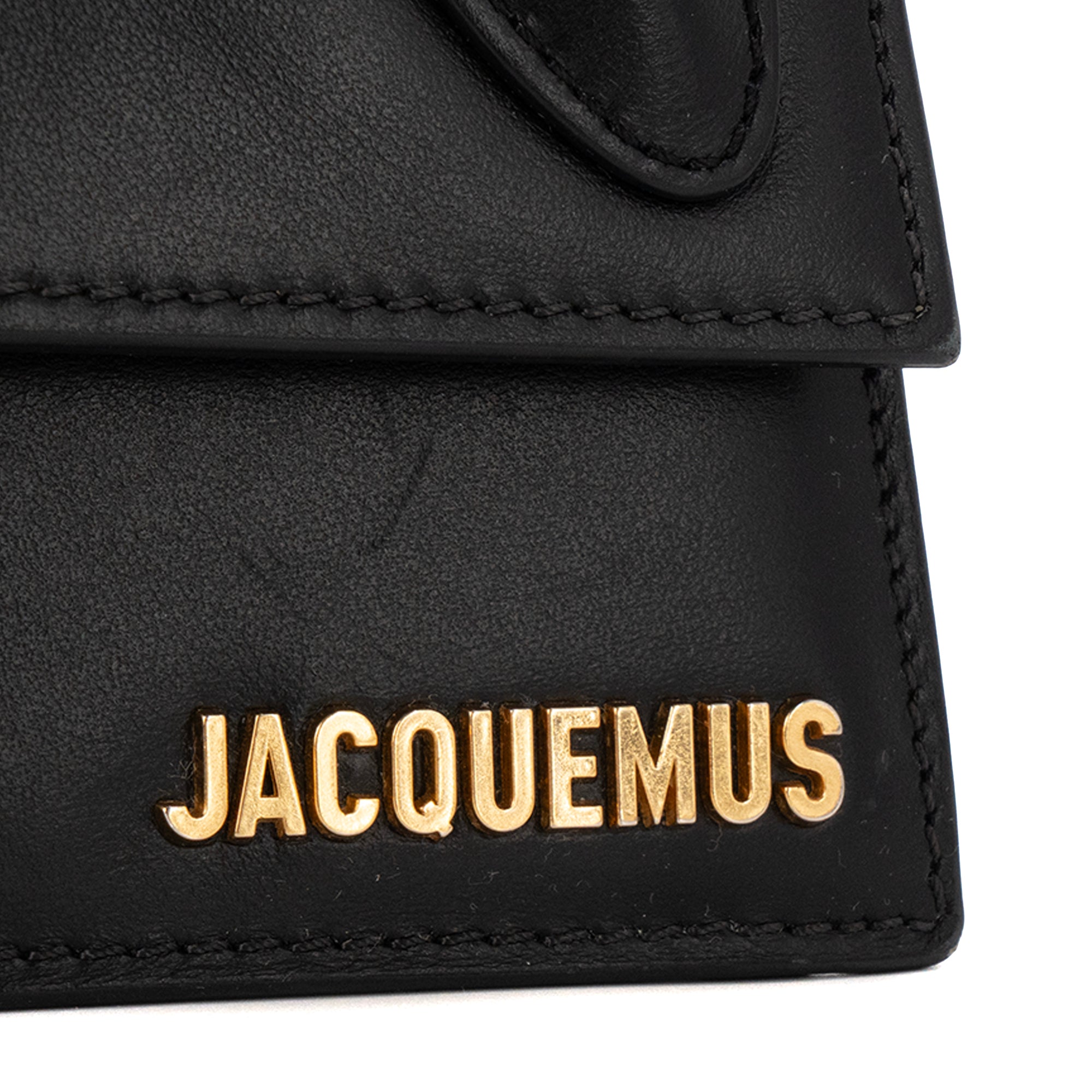 JACQUEMUS - Sac à bandoulière Chiquito Long Jacquemus en cuir lisse noir