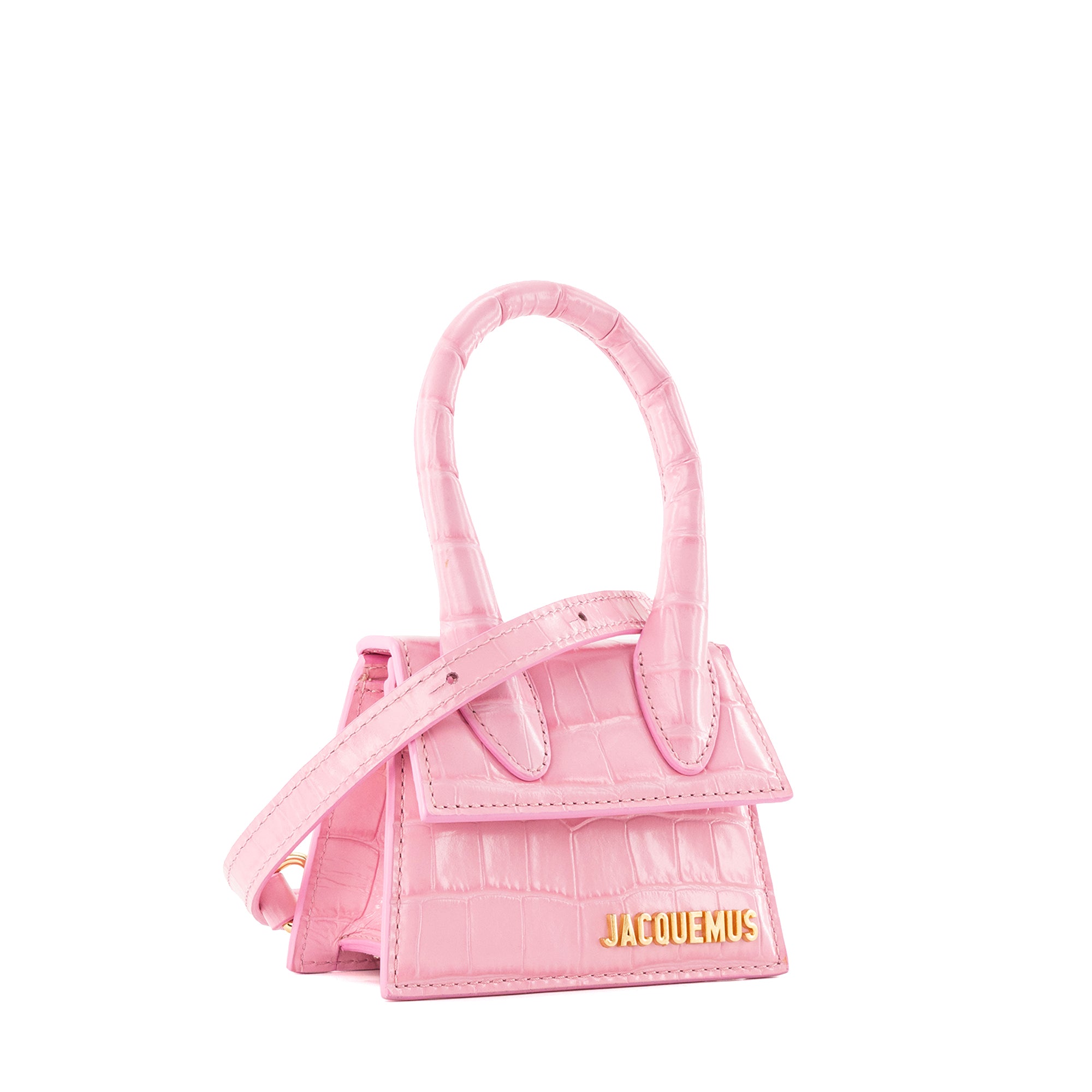 JACQUEMUS - Sac à bandoulière Chiquito Mini Jacquemus en cuir embossé rose