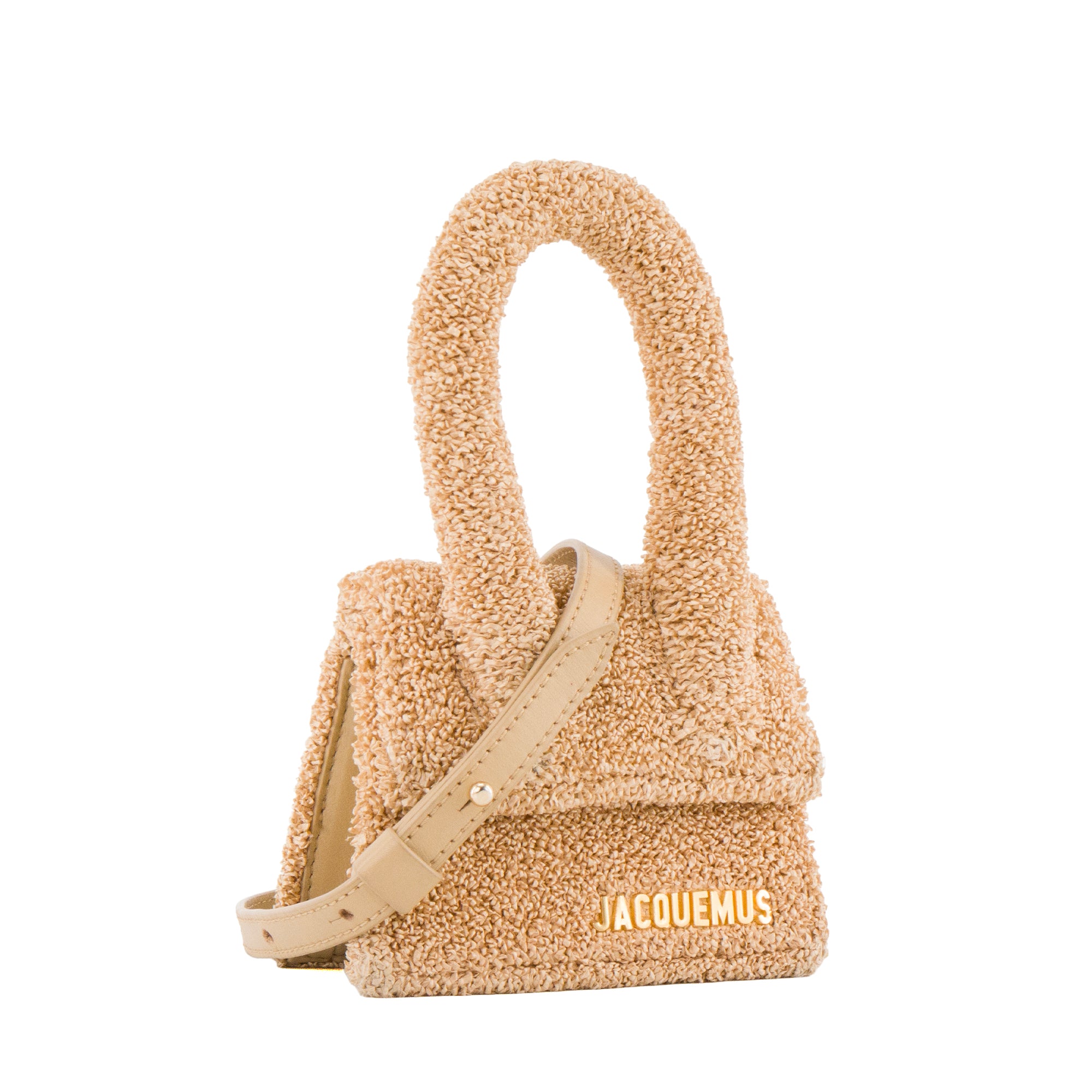 JACQUEMUS - Sac à bandoulière Chiquito Mini Jacquemus en raphia et cuir beige
