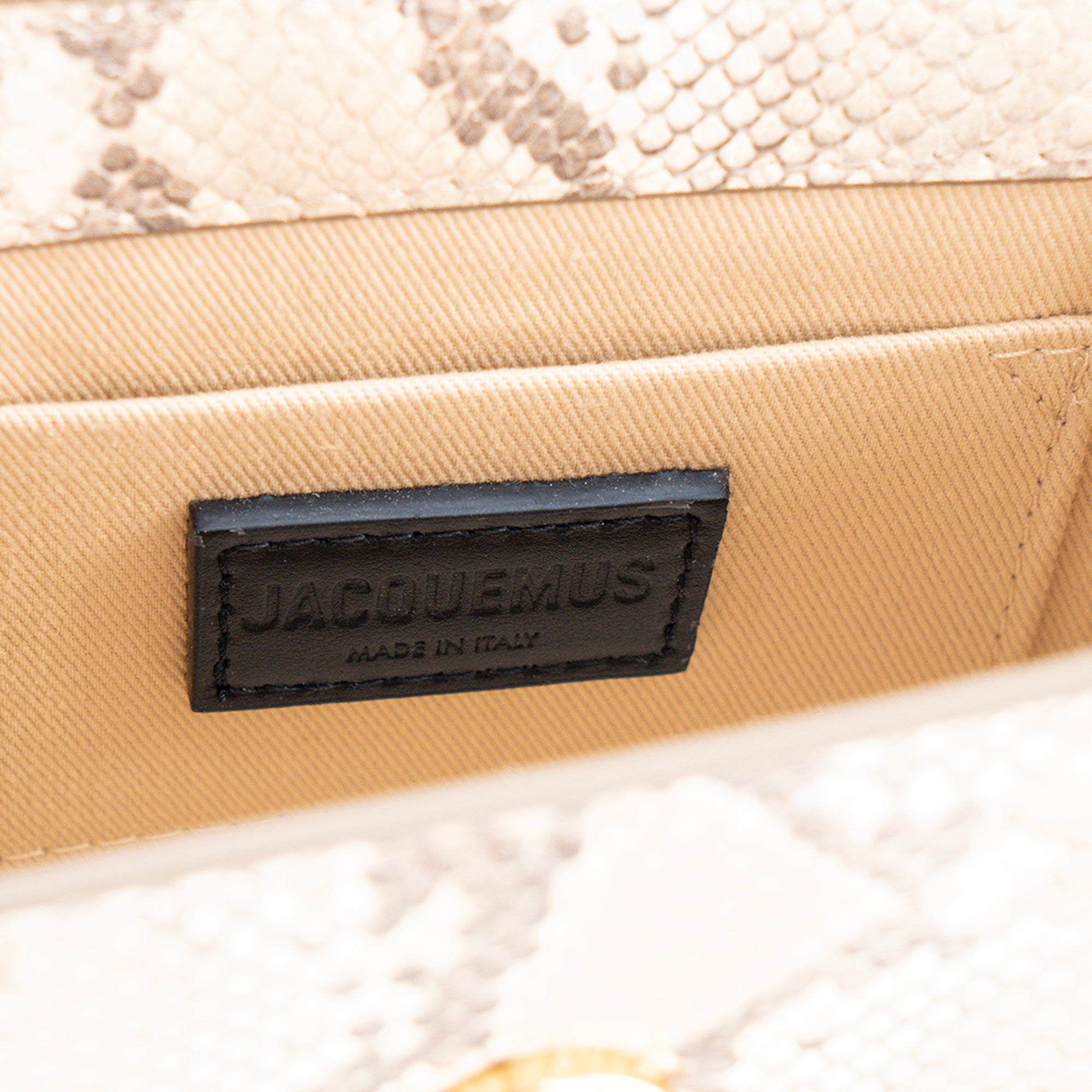 JACQUEMUS - Sac à bandoulière Chiquito moyen Jacquemus en cuir effet python
