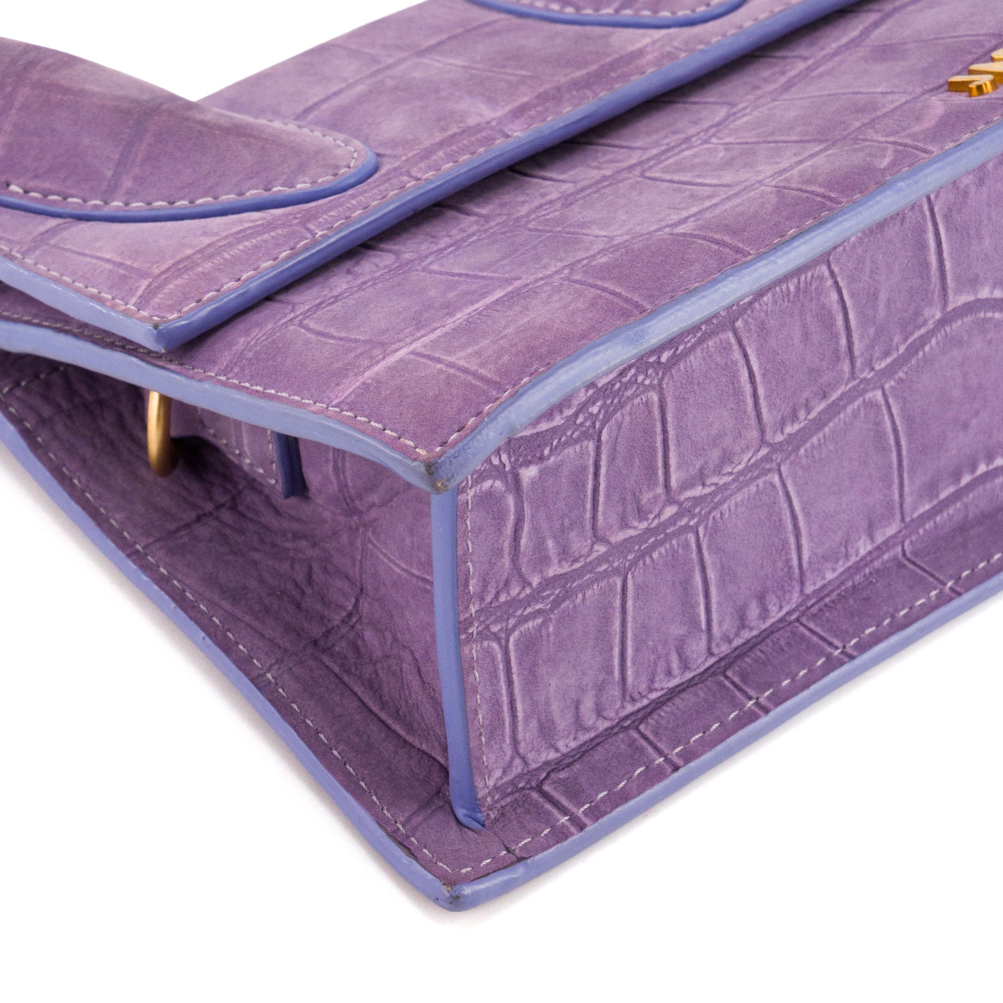 JACQUEMUS - Sac à bandoulière Chiquito Moyen Jacquemus en cuir embossé violet