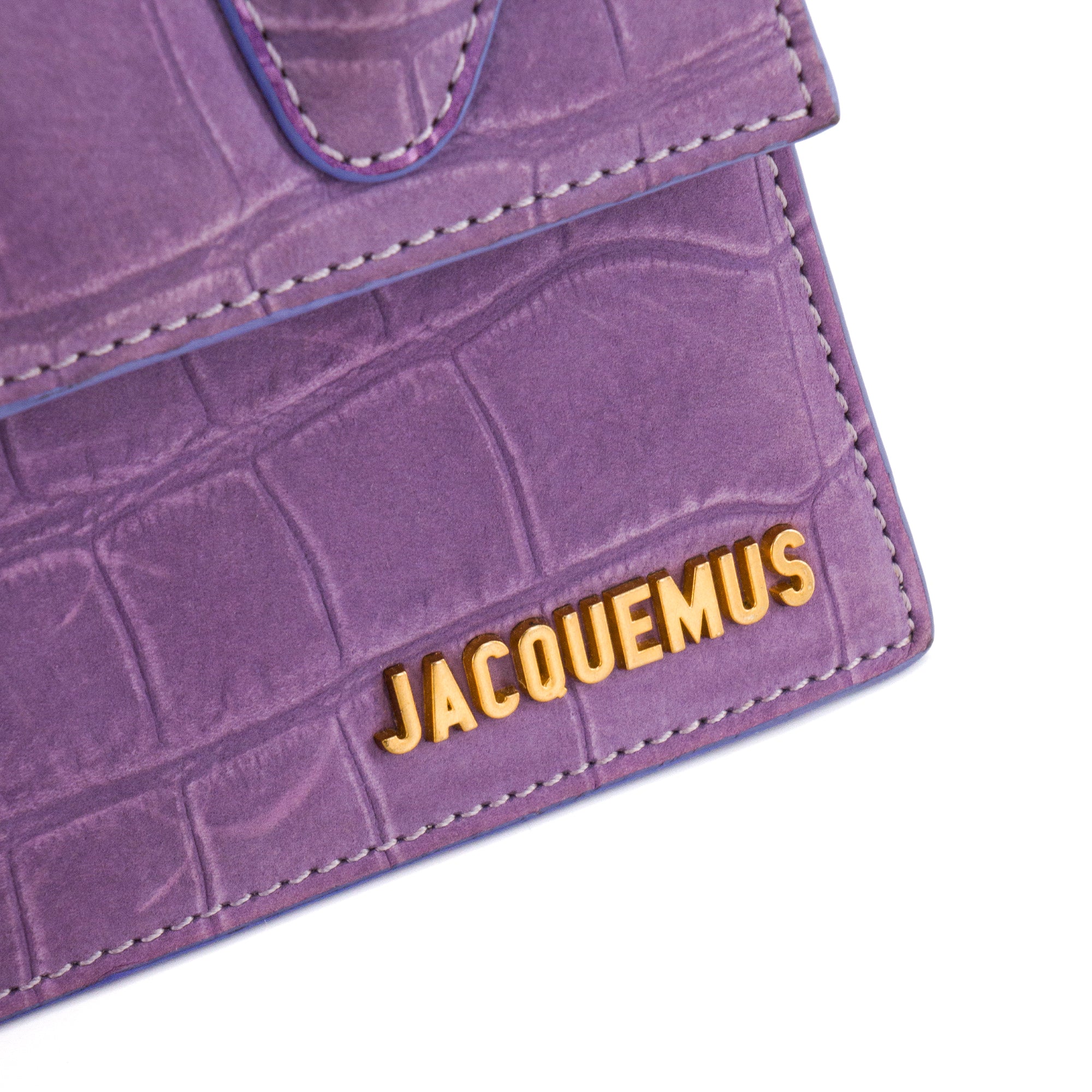 JACQUEMUS - Sac à bandoulière Chiquito Moyen Jacquemus en cuir embossé violet