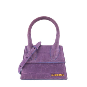JACQUEMUS - Sac à bandoulière Chiquito Moyen Jacquemus en cuir embossé violet