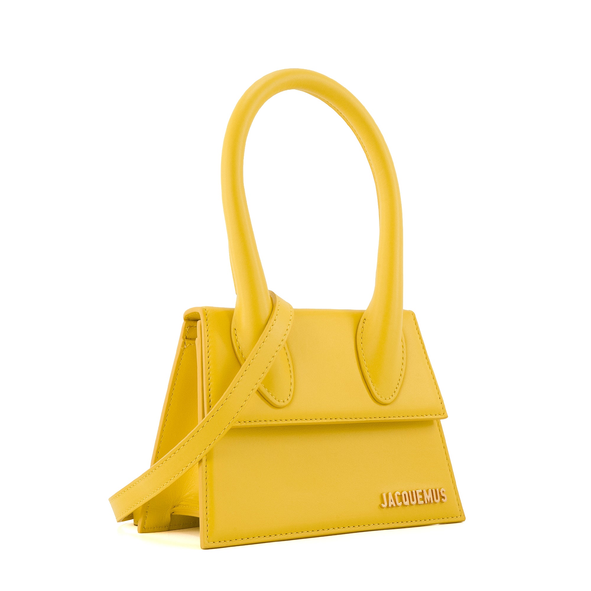 JACQUEMUS - Sac à bandoulière Chiquito moyen Jacquemus en cuir jaune