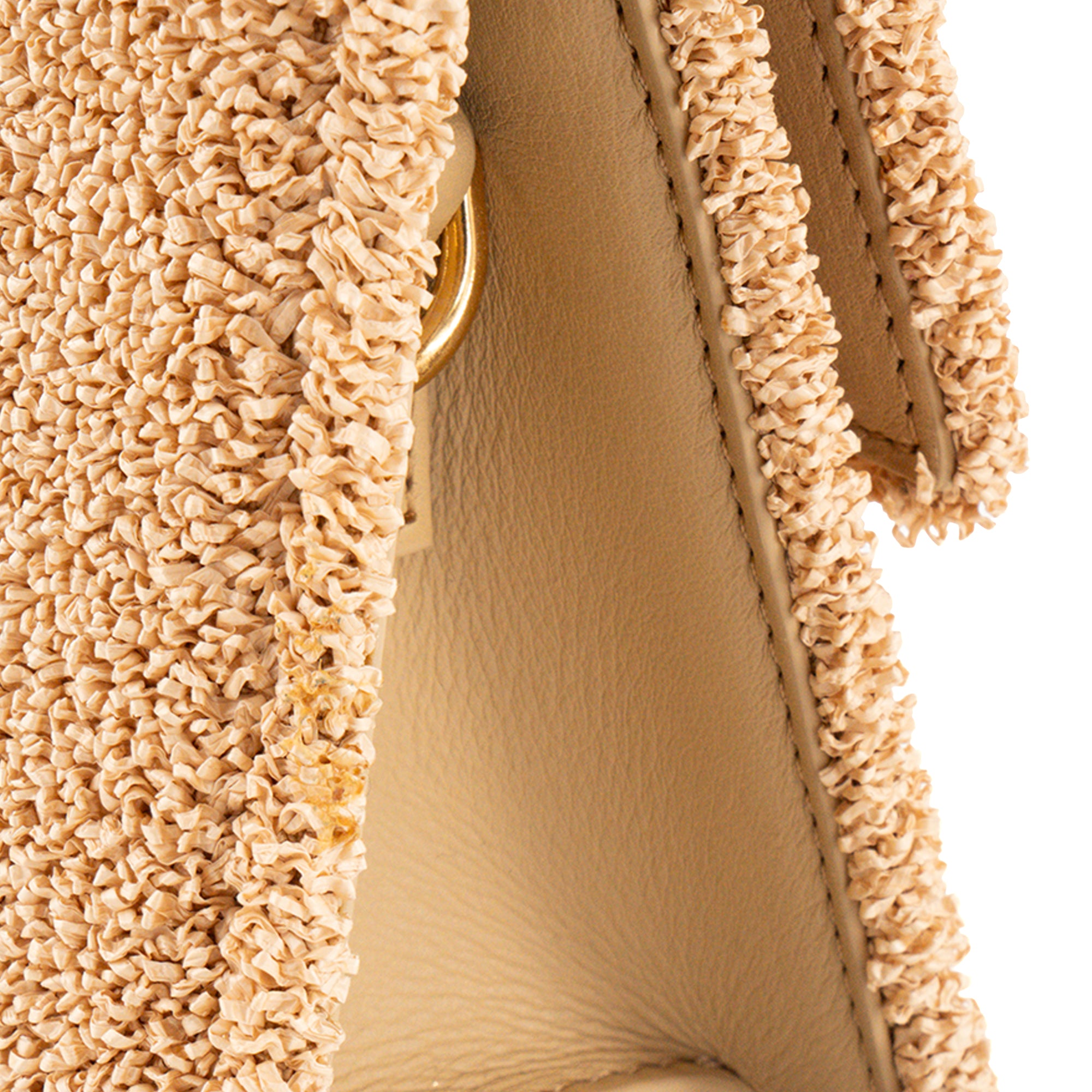 JACQUEMUS - Sac à bandoulière Chiquito Moyen Jacquemus en raphia beige