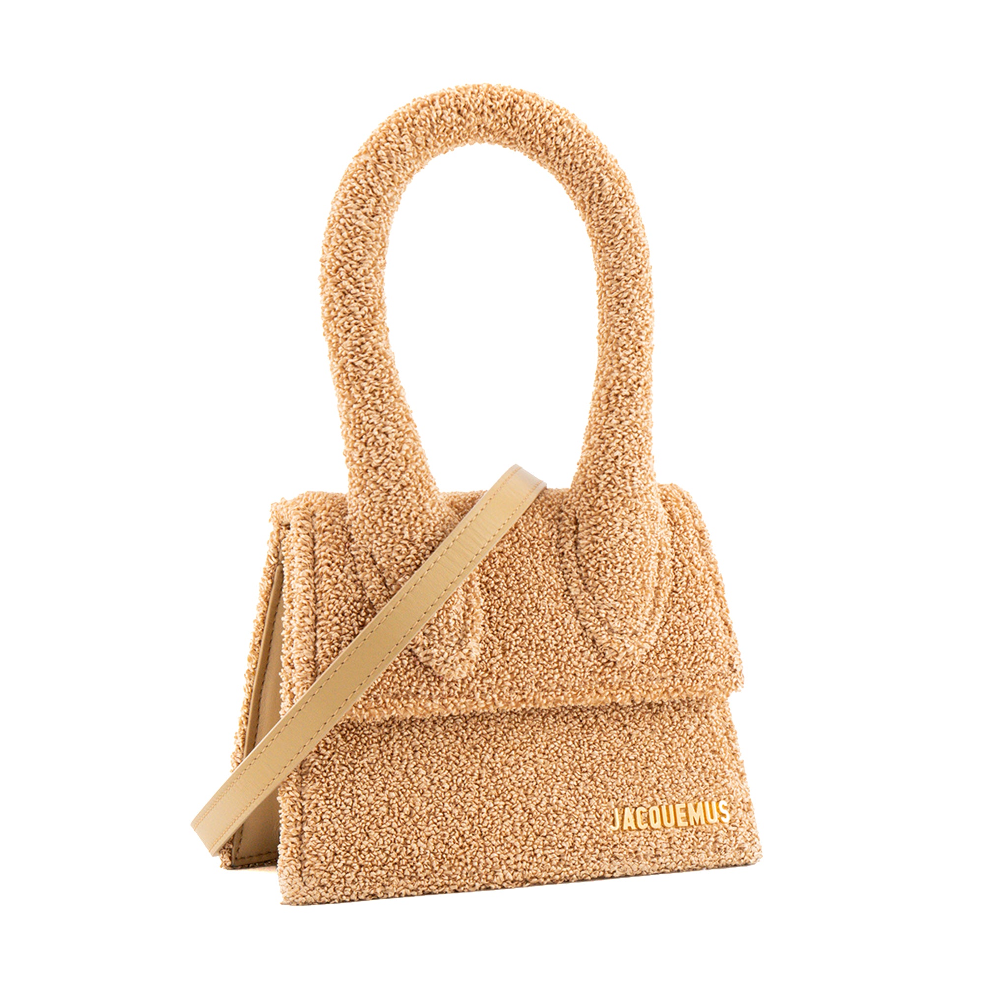 JACQUEMUS - Sac à bandoulière Chiquito Moyen Jacquemus en raphia beige