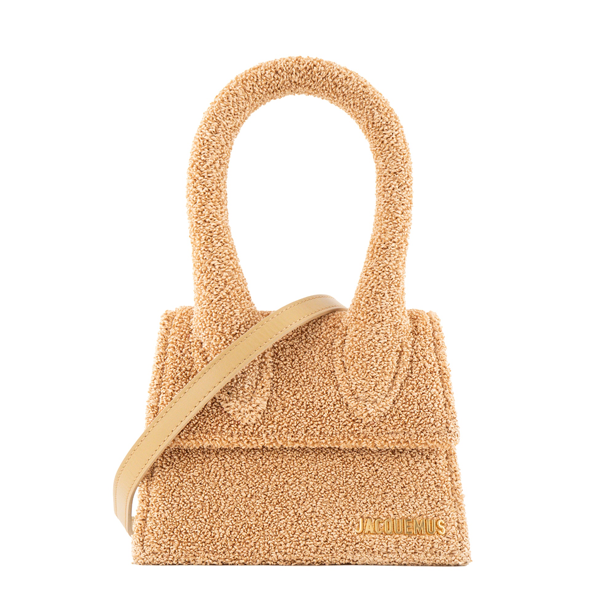 JACQUEMUS - Sac à bandoulière Chiquito Moyen Jacquemus en raphia beige