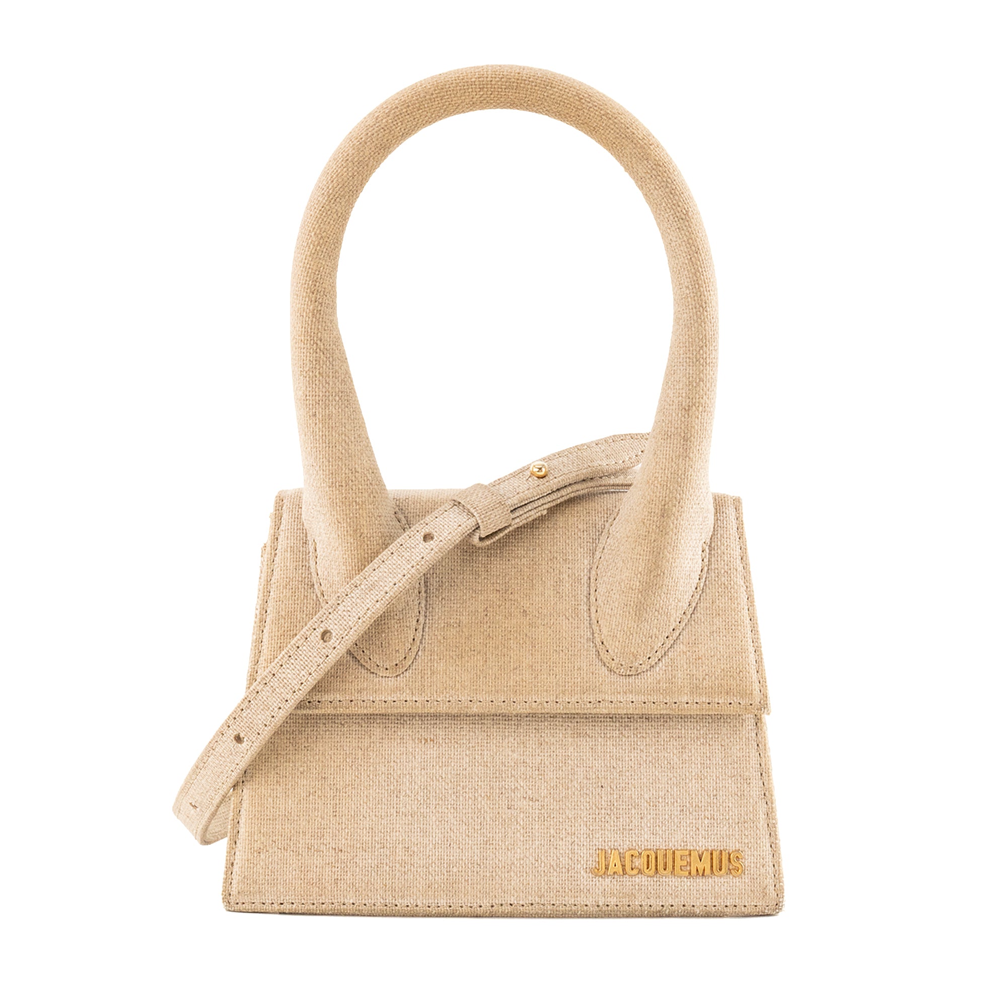JACQUEMUS - Sac à bandoulière Chiquito moyen Jacquemus en toile beige