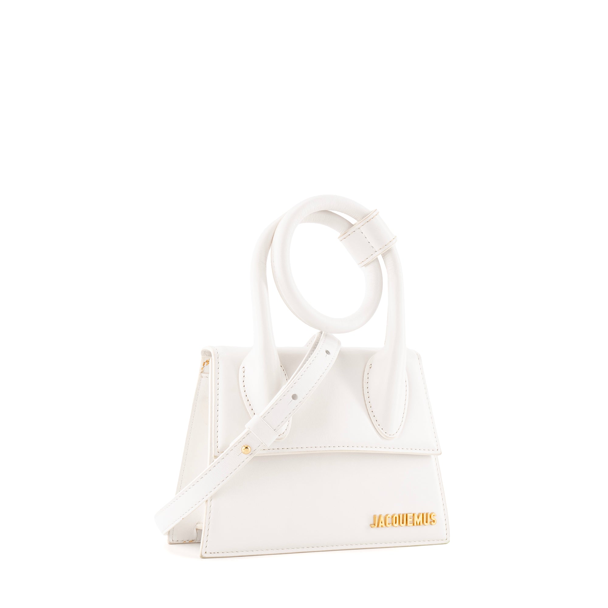 JACQUEMUS - Sac à bandoulière Chiquito Noeud Jacquemus en cuir blanc