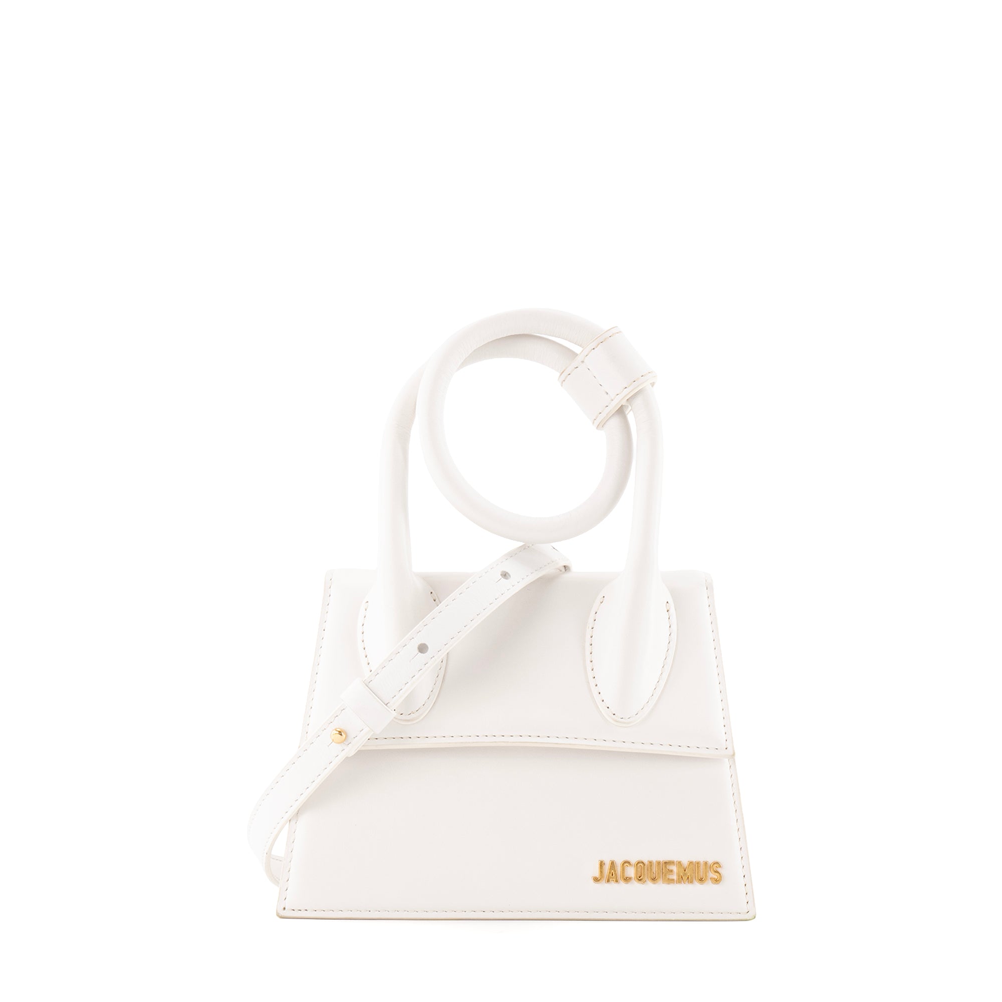 JACQUEMUS - Sac à bandoulière Chiquito Noeud Jacquemus en cuir blanc