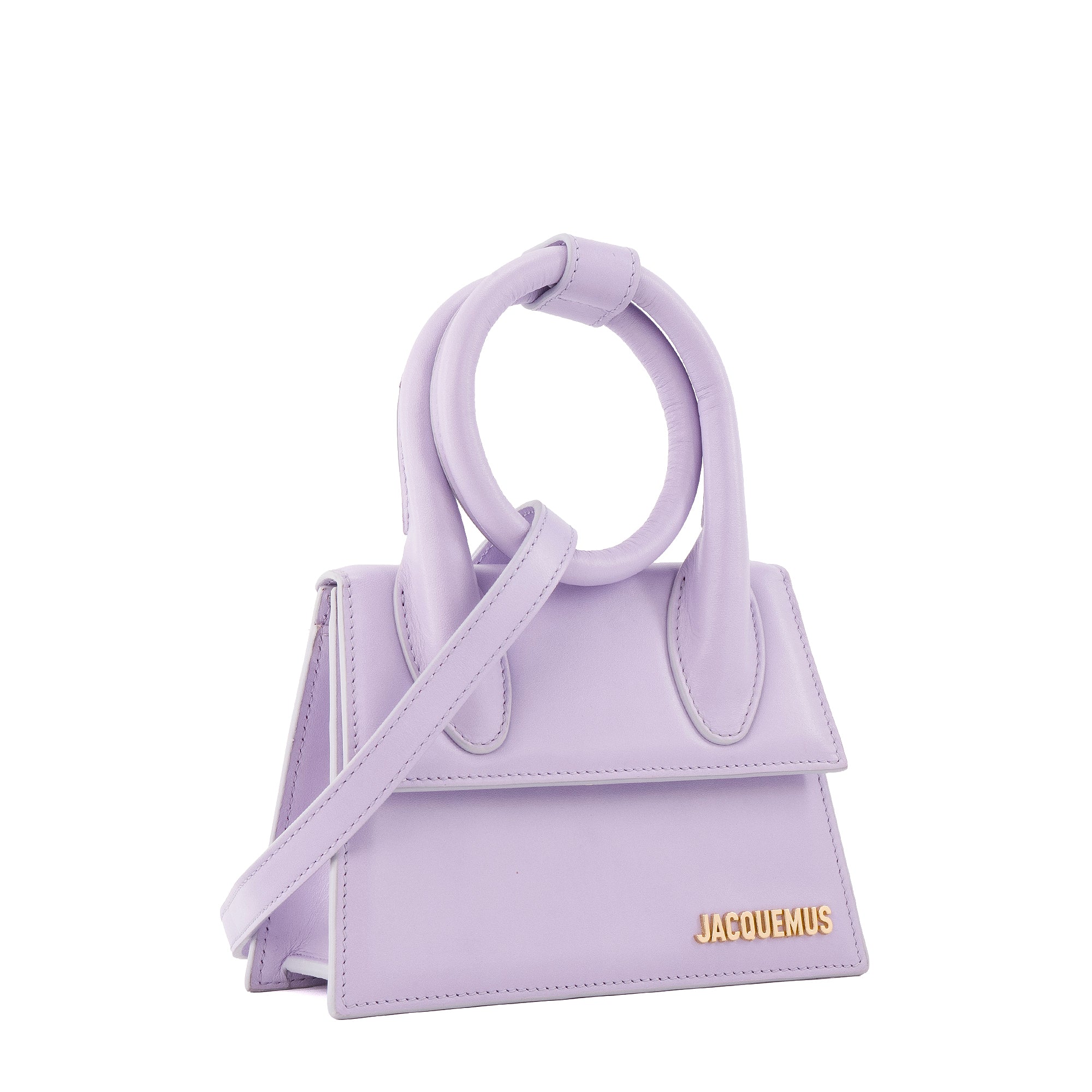JACQUEMUS - Sac à bandoulière Chiquito Noeud Jacquemus en cuir violet