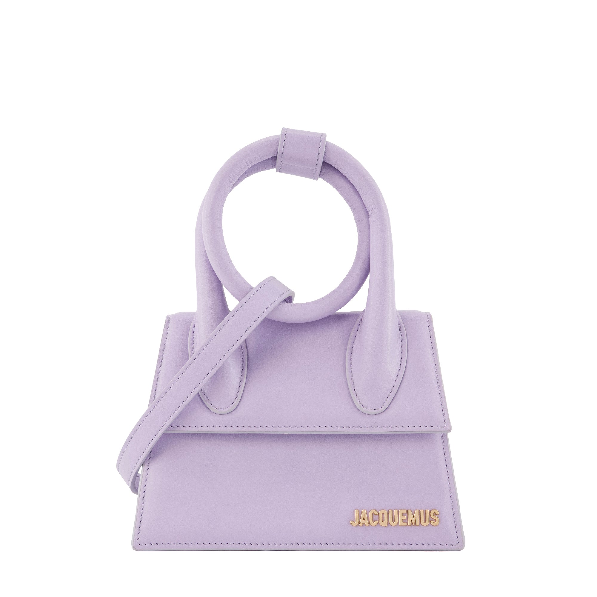 JACQUEMUS - Sac à bandoulière Chiquito Noeud Jacquemus en cuir violet