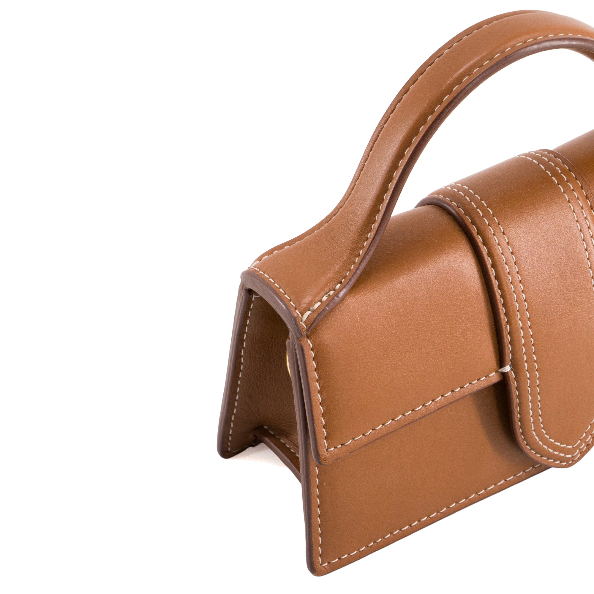 JACQUEMUS - Sac à bandoulière Le Bambino Jacquemus en cuir lisse marron