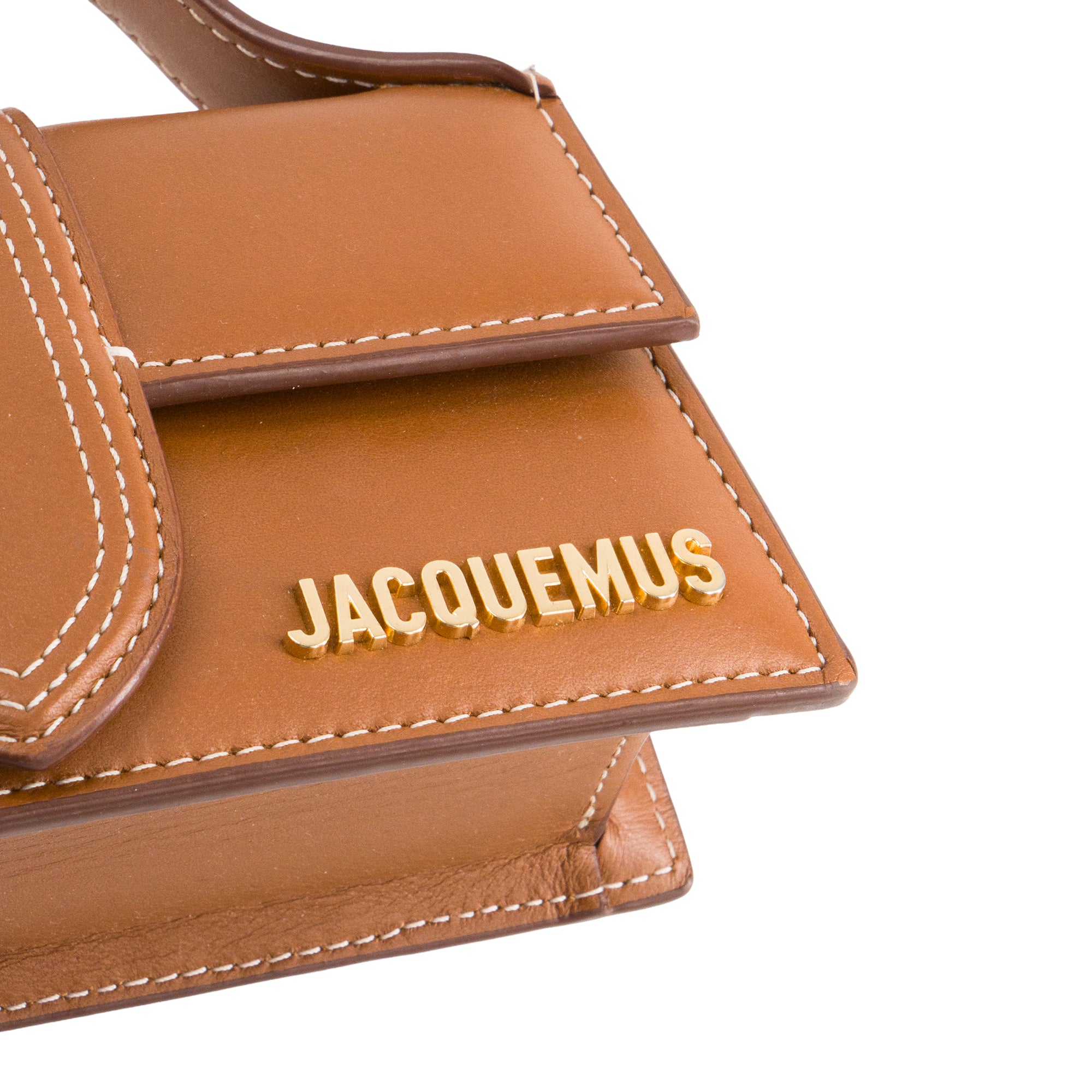 JACQUEMUS - Sac à bandoulière Le Bambino Jacquemus en cuir lisse marron